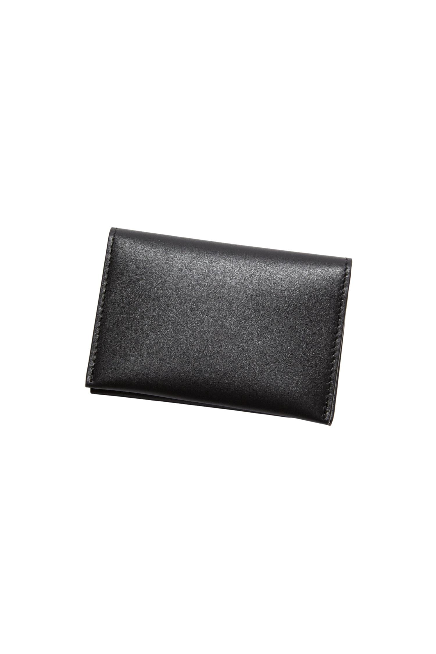 Acne Folded Leather Wallet Lommebok Sort - modostore.no