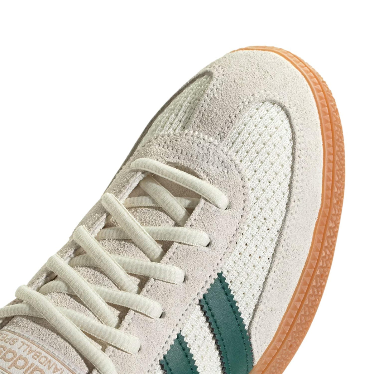 Adidas Handball Spezial IH6592 sko i beige og grønn, sportslige håndball- og fritidssko for menn