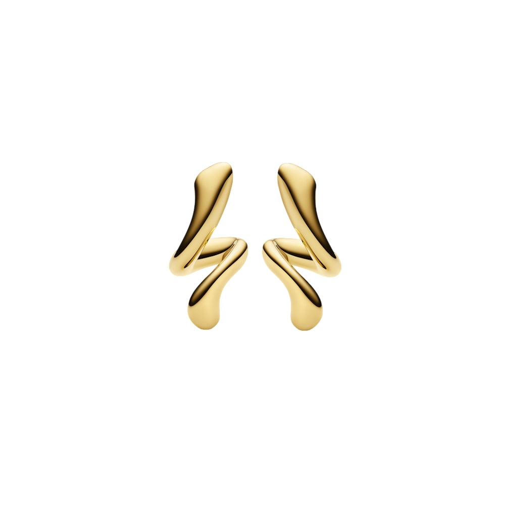 Maria Black Coil Curl Studs Pair Øredobber Gull - modostore.no