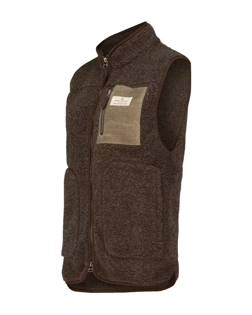 Amundsen Heroes Wool Fleece Vest Womens Vest Mørkebrun