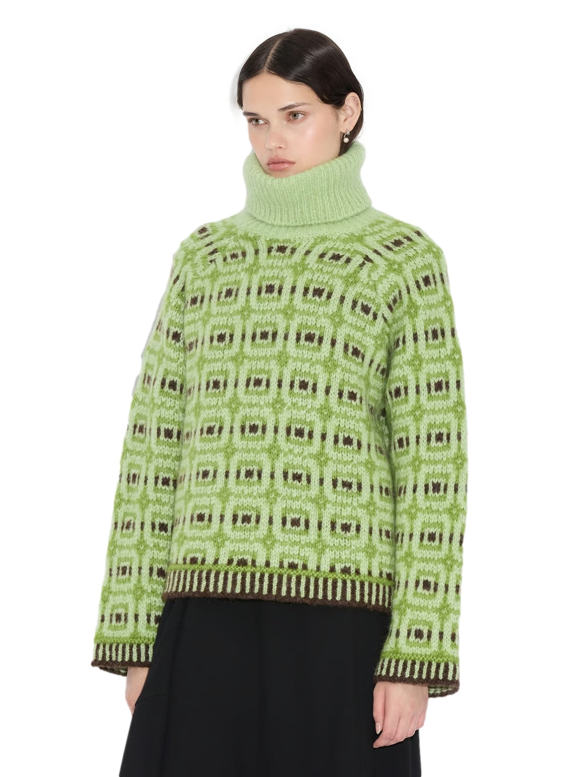 Holzweiler Norwegian Wool Turtleneck Genser Lysegrønn