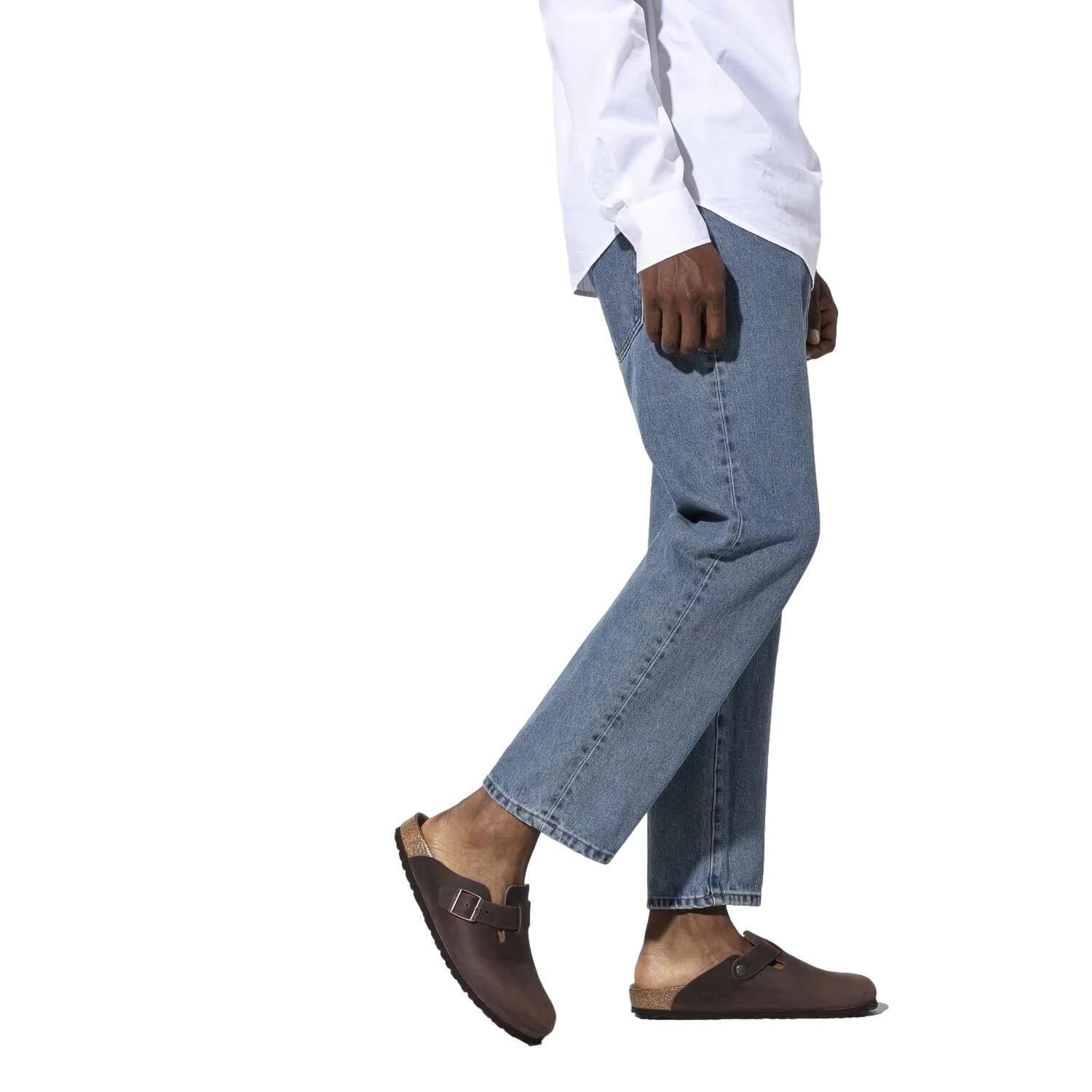 Birkenstock Boston Natural Leather Narrow Oiled Habana Sko Mørkebrun - modostore.no