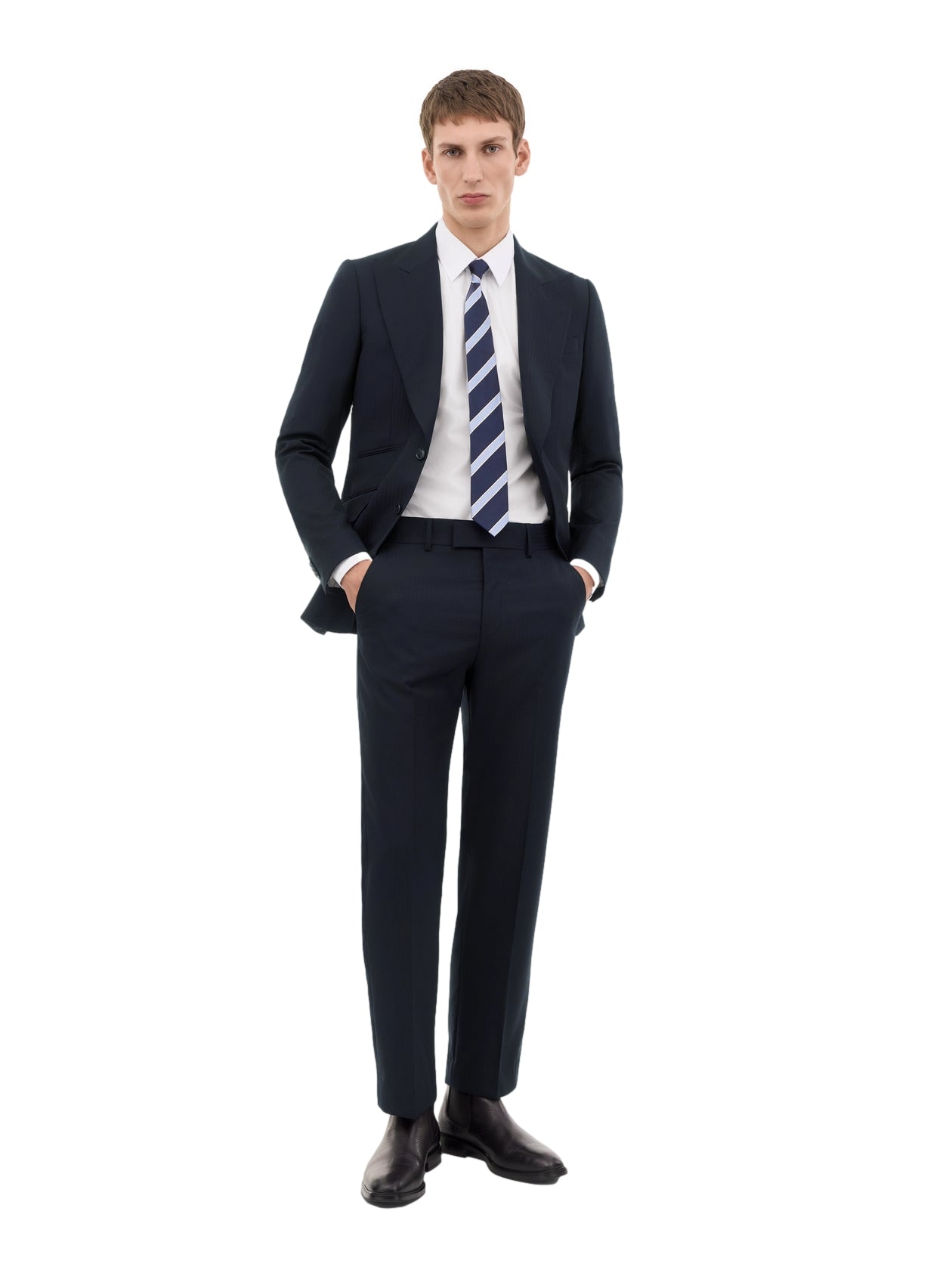 Tiger of Sweden Tenser Pinstripe Wool Trousers 09C Dressbukse Marine