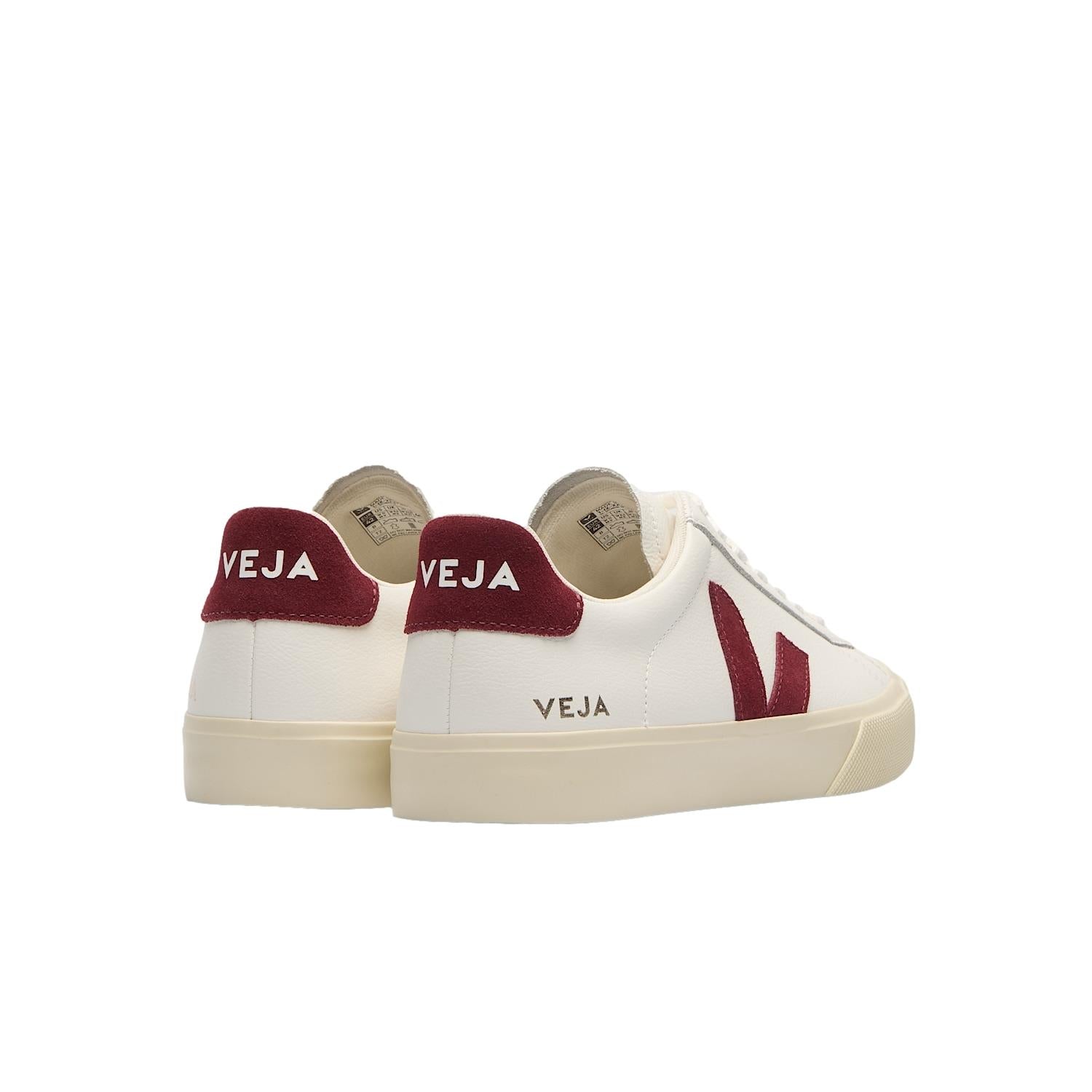 Veja Campo Extra White Grenat Sko Hvit Og Burgunder