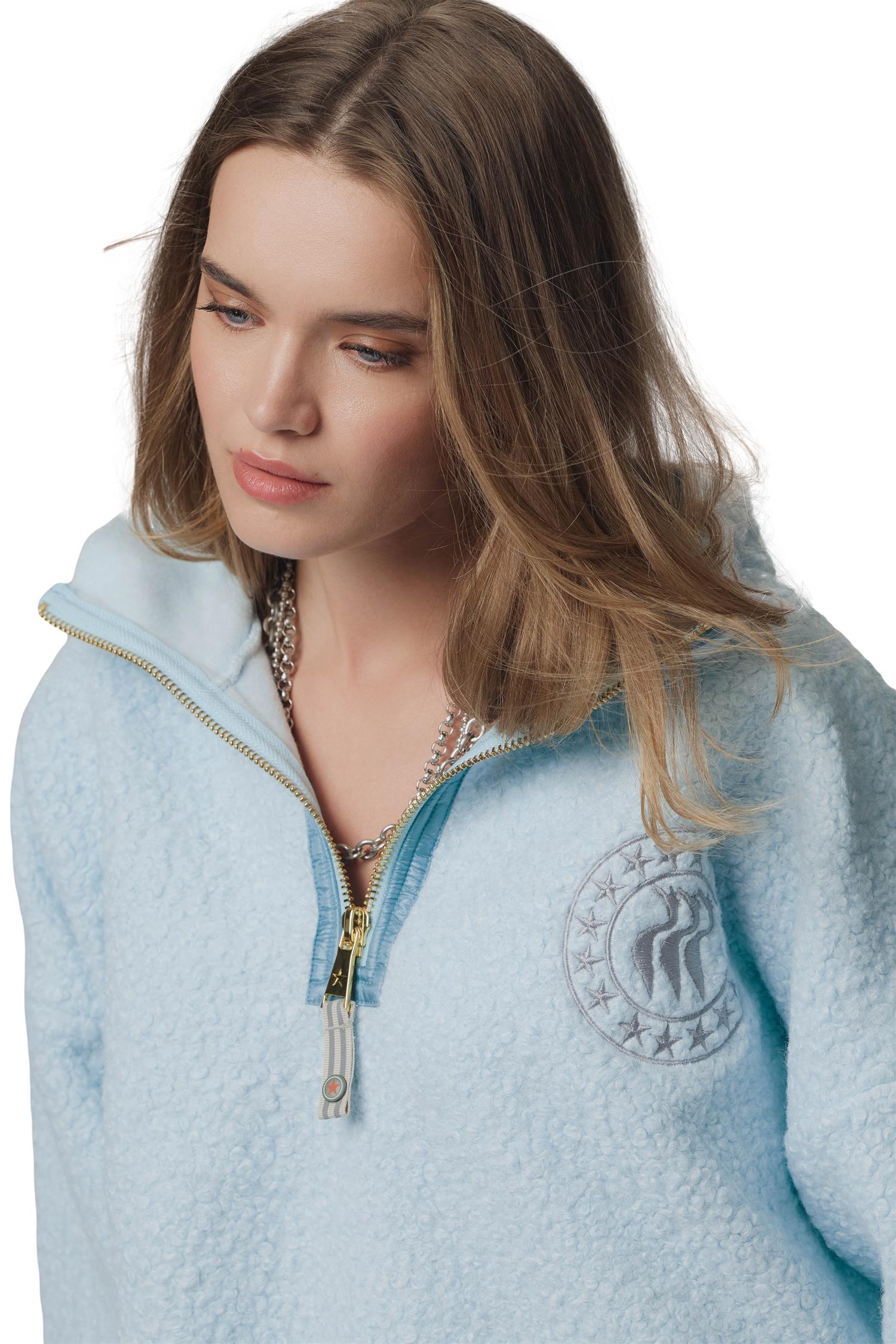 CAYA Nini Half Zip Light Blue Genser Lyseblå