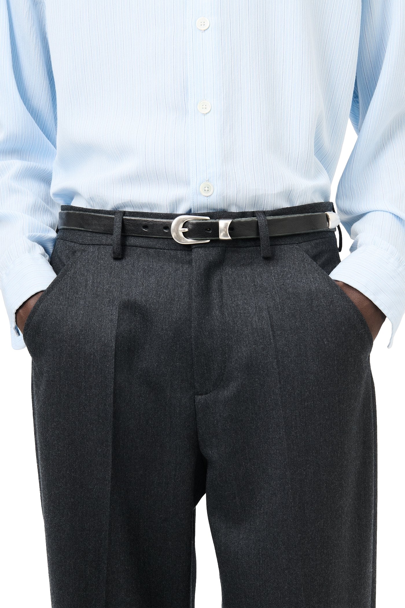 Our Legacy 2 CM Belt Belte Sort