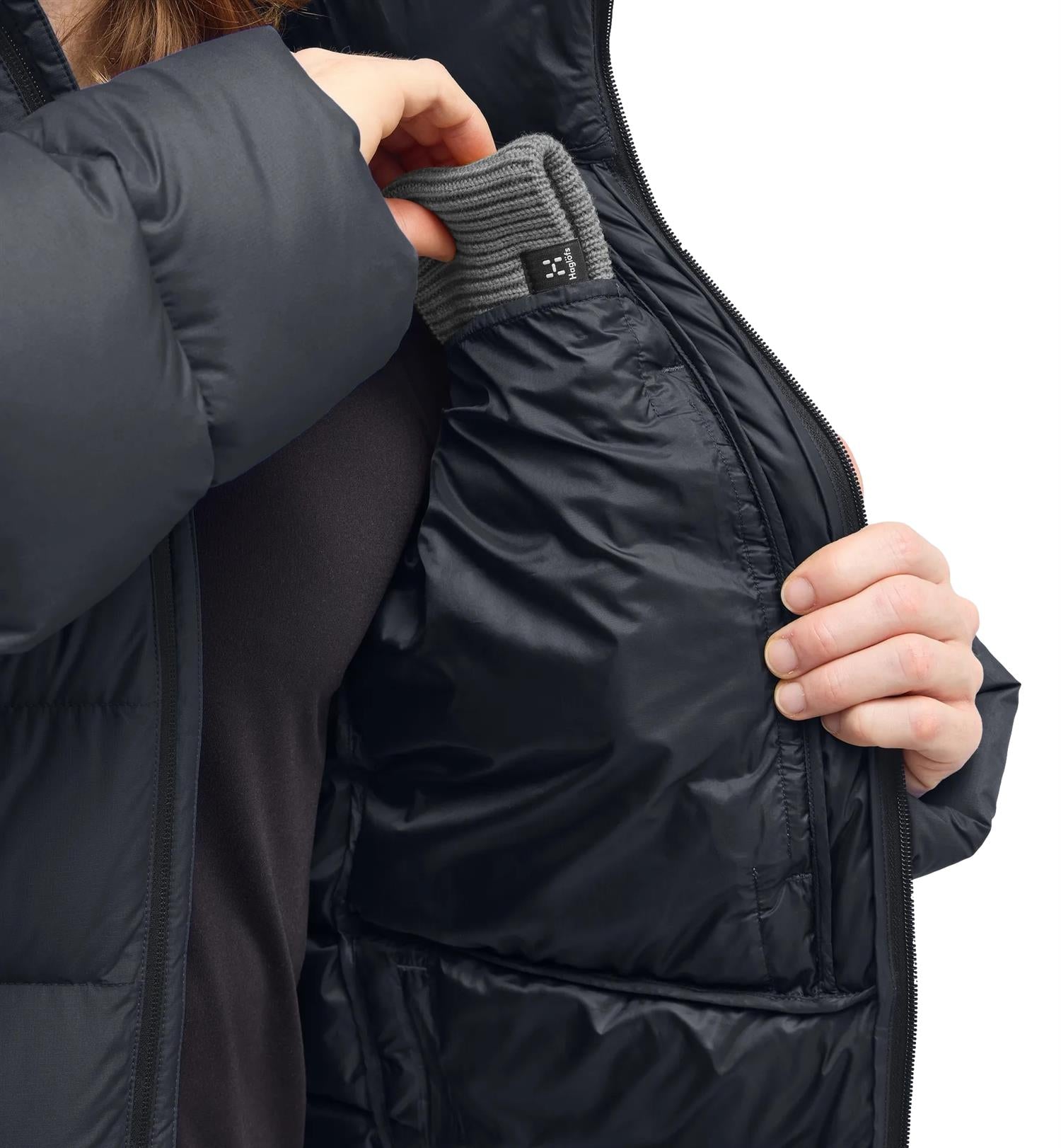 Haglöfs Rosson Down Hood Men Jakke Sort - modostore.no