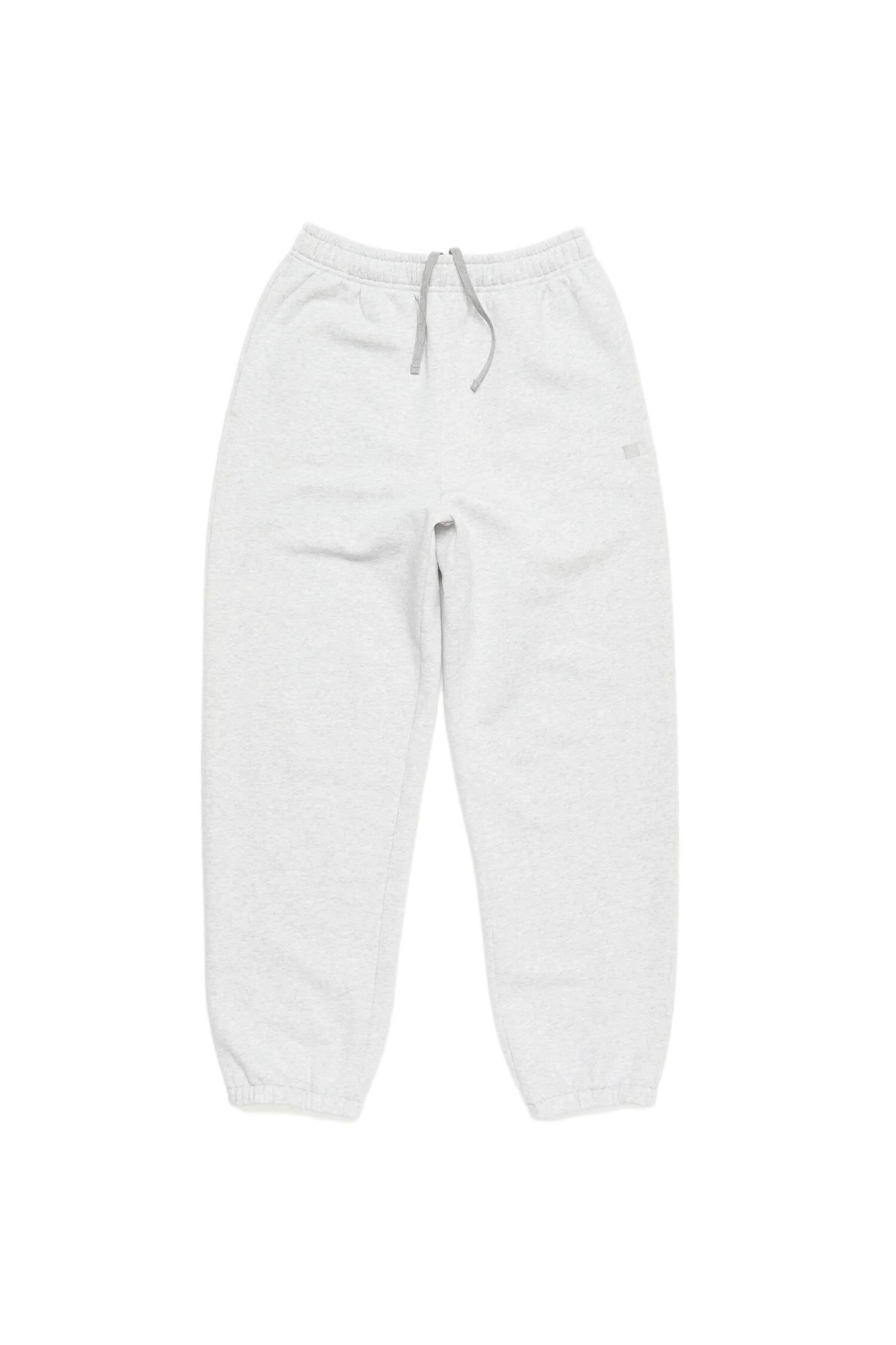 Acne Cotton Sweatpants Face Joggebukse Lysegrå - modostore.no