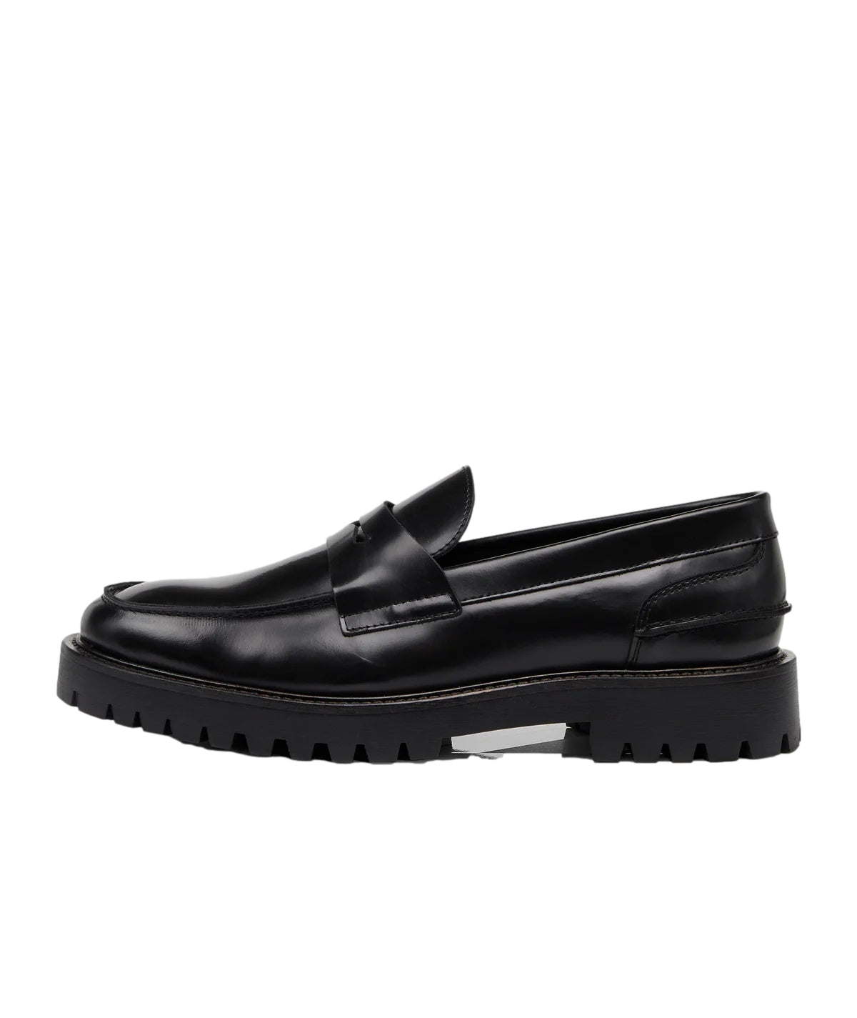 Garment Project Aaron Penny Loafer - Black Polido Sko Sort - modostore.no