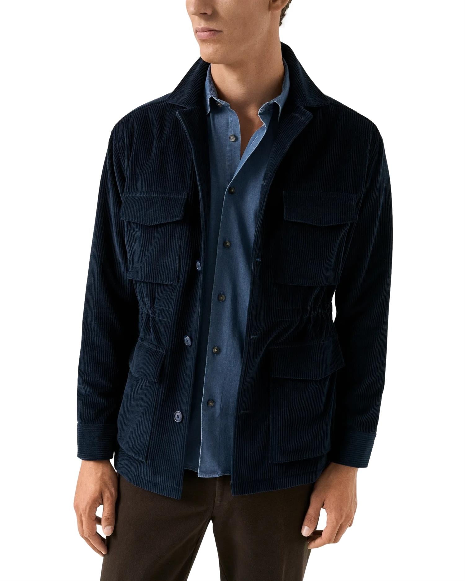 Eton Dark Wash Denim Stretch Shirt Skjorte Denim