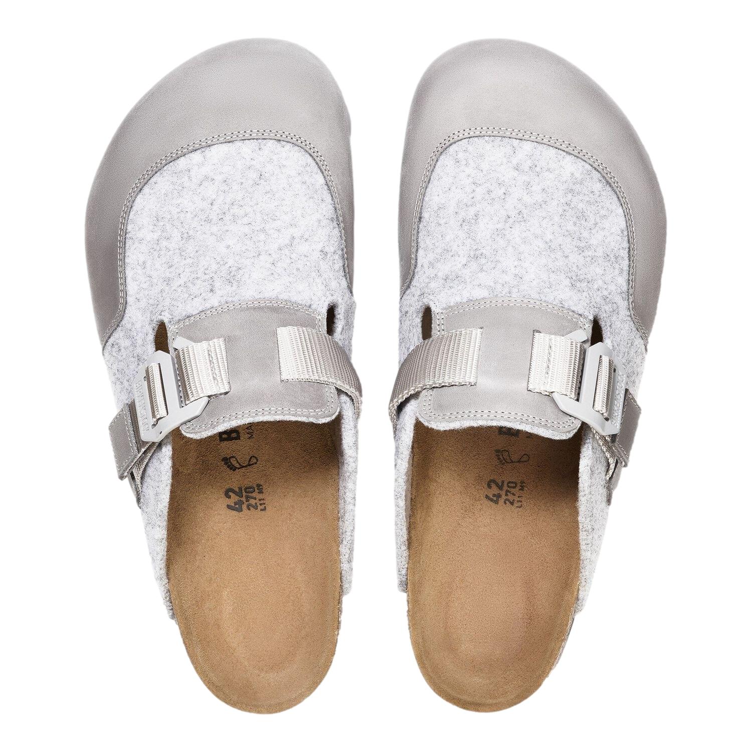 Birkenstock Boston Nova Sko Lys Grå Melert - modostore.no