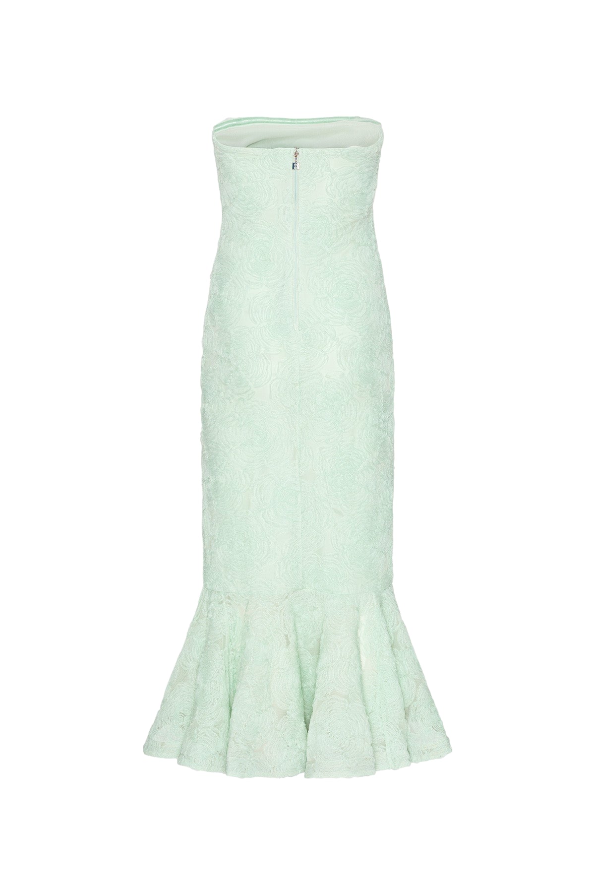 ROTATE Flower Mesh Flounce Dress Kjole Pastellgrønn