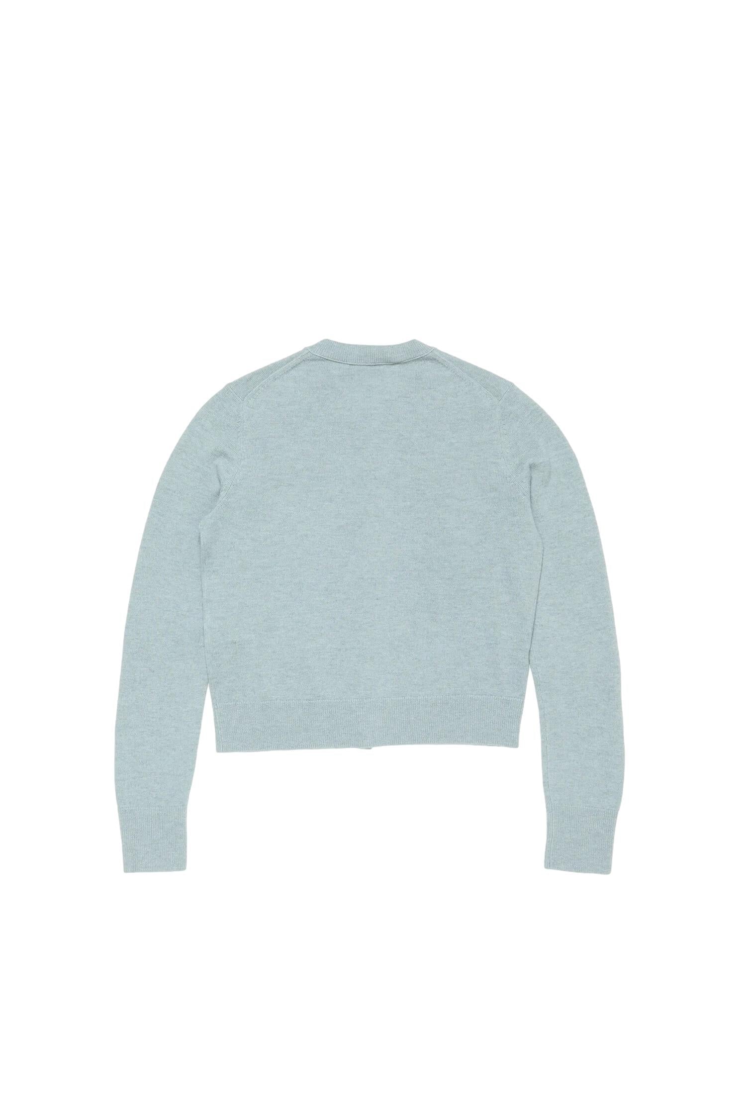 Acne Cadigan Yak Wool - Fitted Fit Cardigan Gråblå - modostore.no