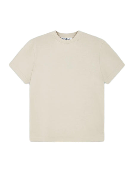 Shop Acne Cotton Crewneck T-shirt T-shirt Beige | Norsk, rask levering