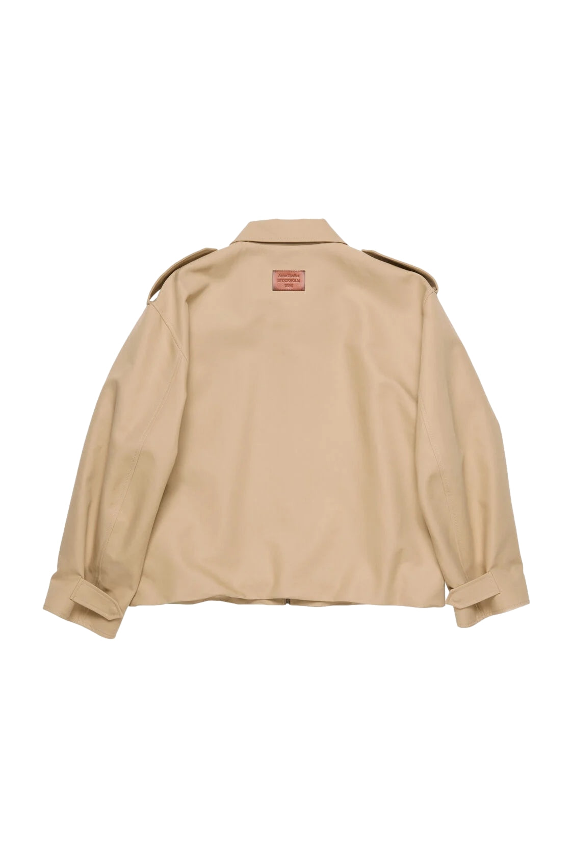 Acne Cotton Satin Jacket Jakke Beige - modostore.no