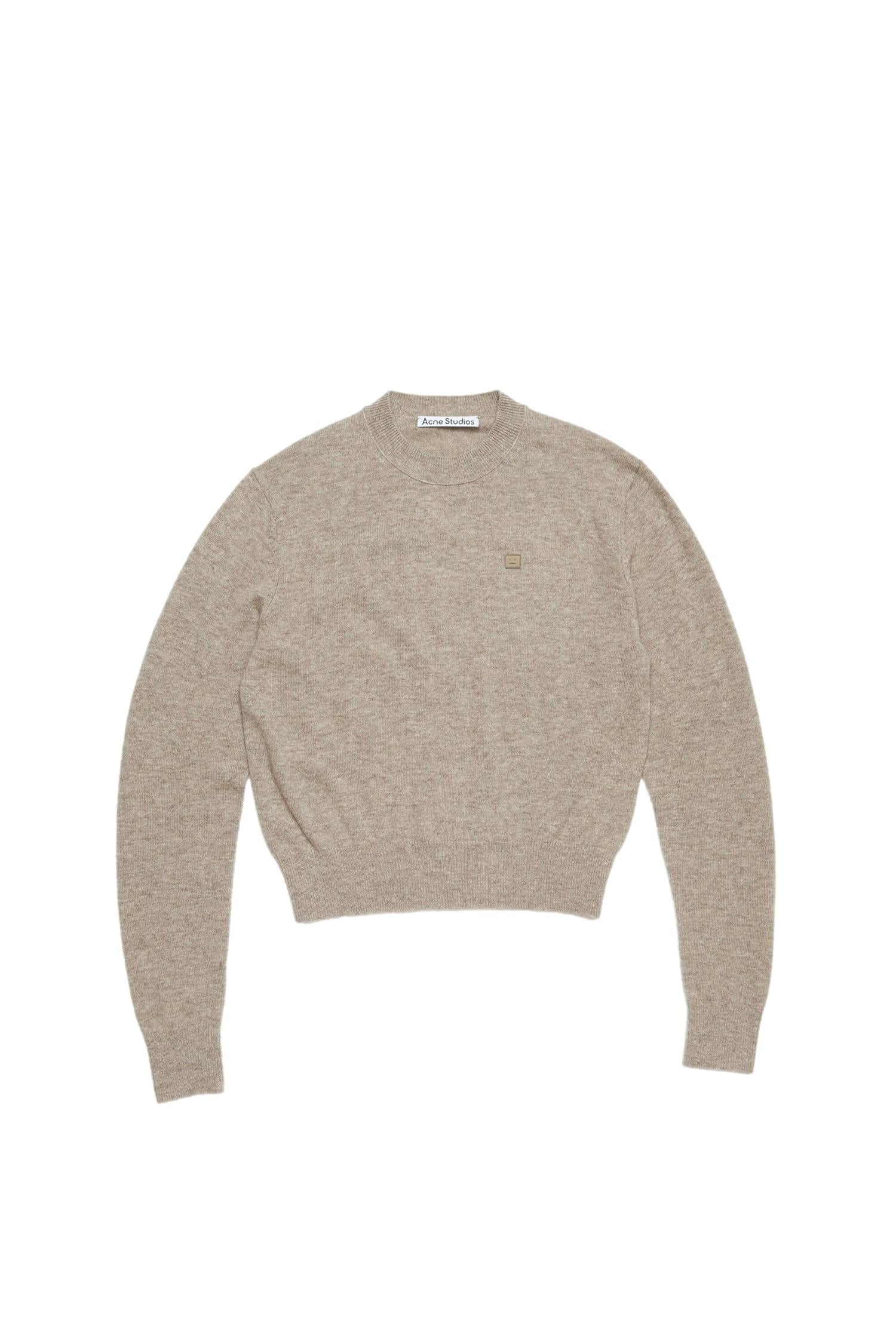 Acne Crewneck Jumper Yak Wool Genser Beige - modostore.no
