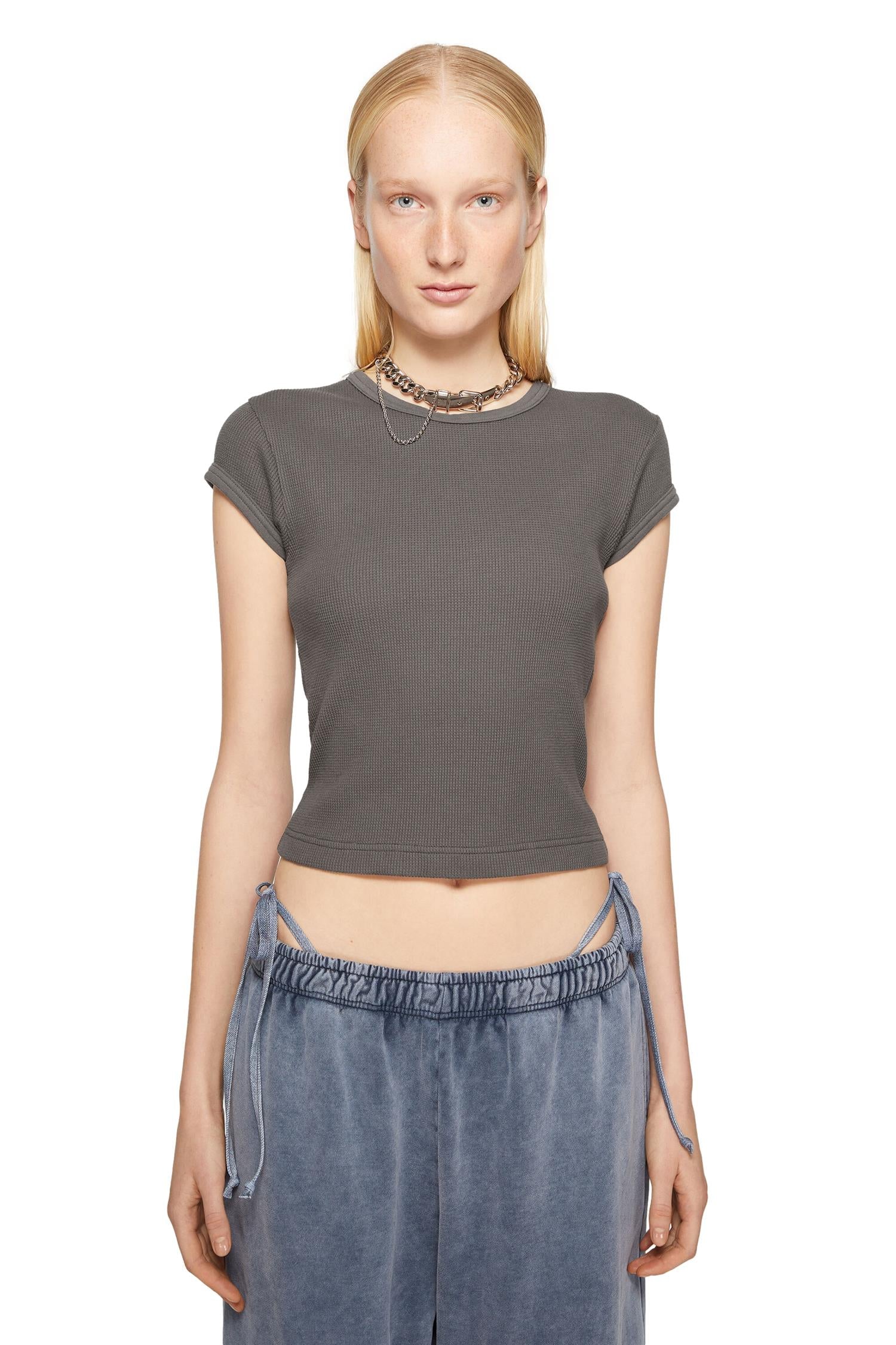 Acne Fitted T-Shirt T-shirt Mørkegrå - modostore.no