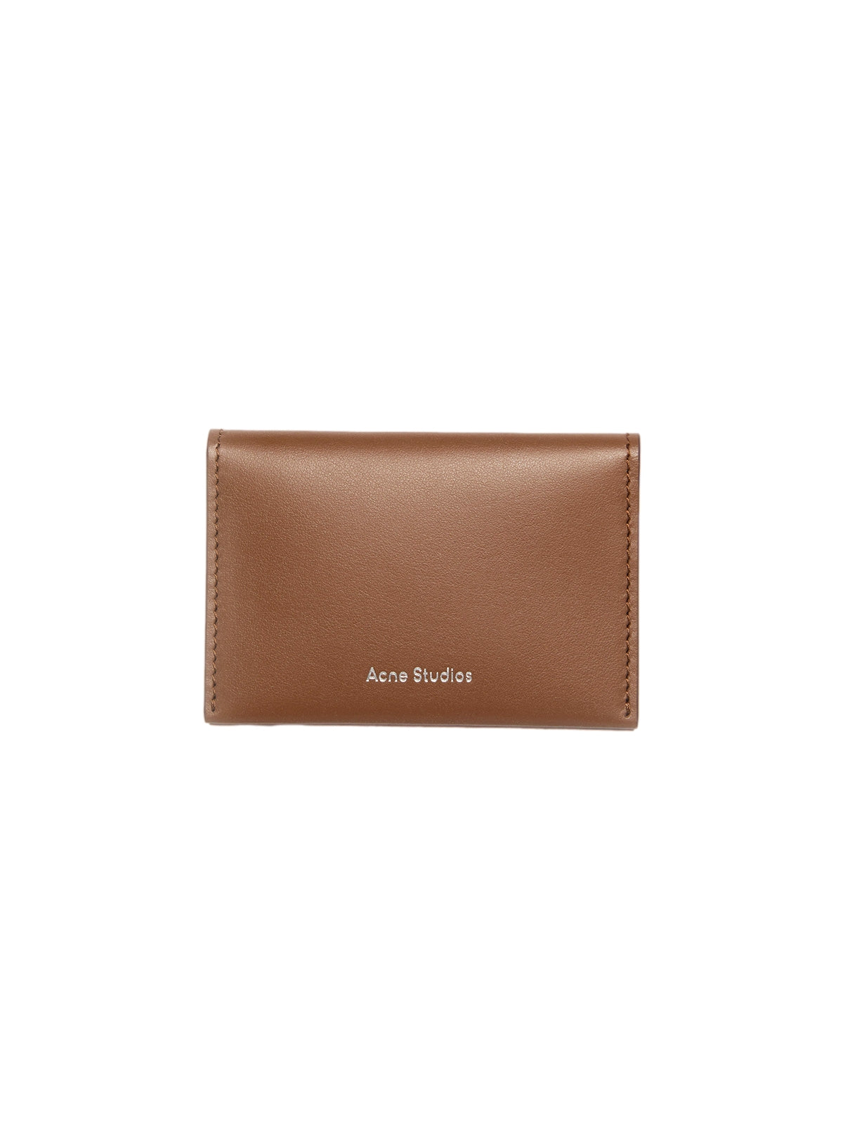 Acne Folded Leather Wallet Lommebok Brun - modostore.no