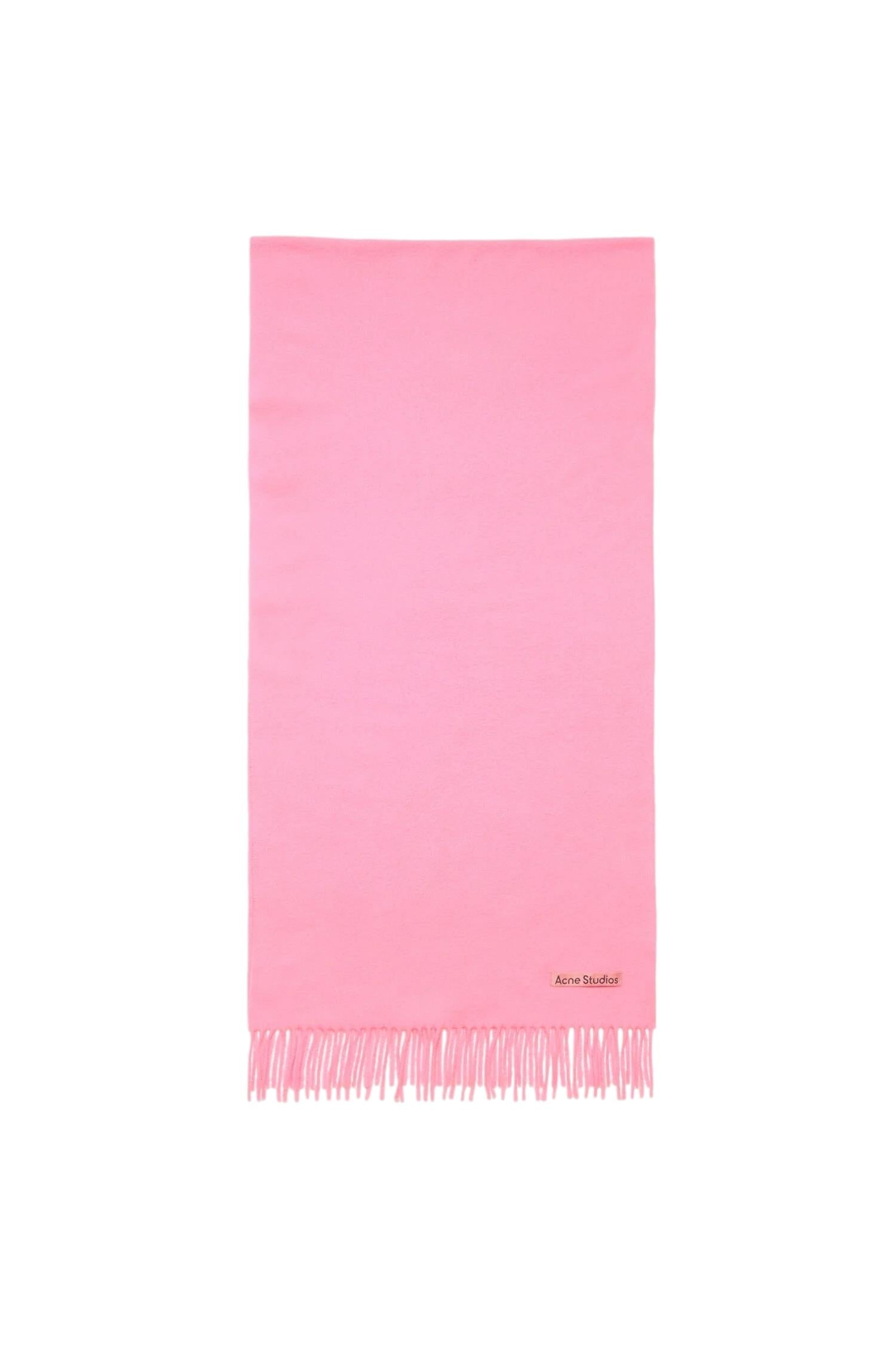Acne Fringe Wool Scarf Skjerf Rosa - modostore.no