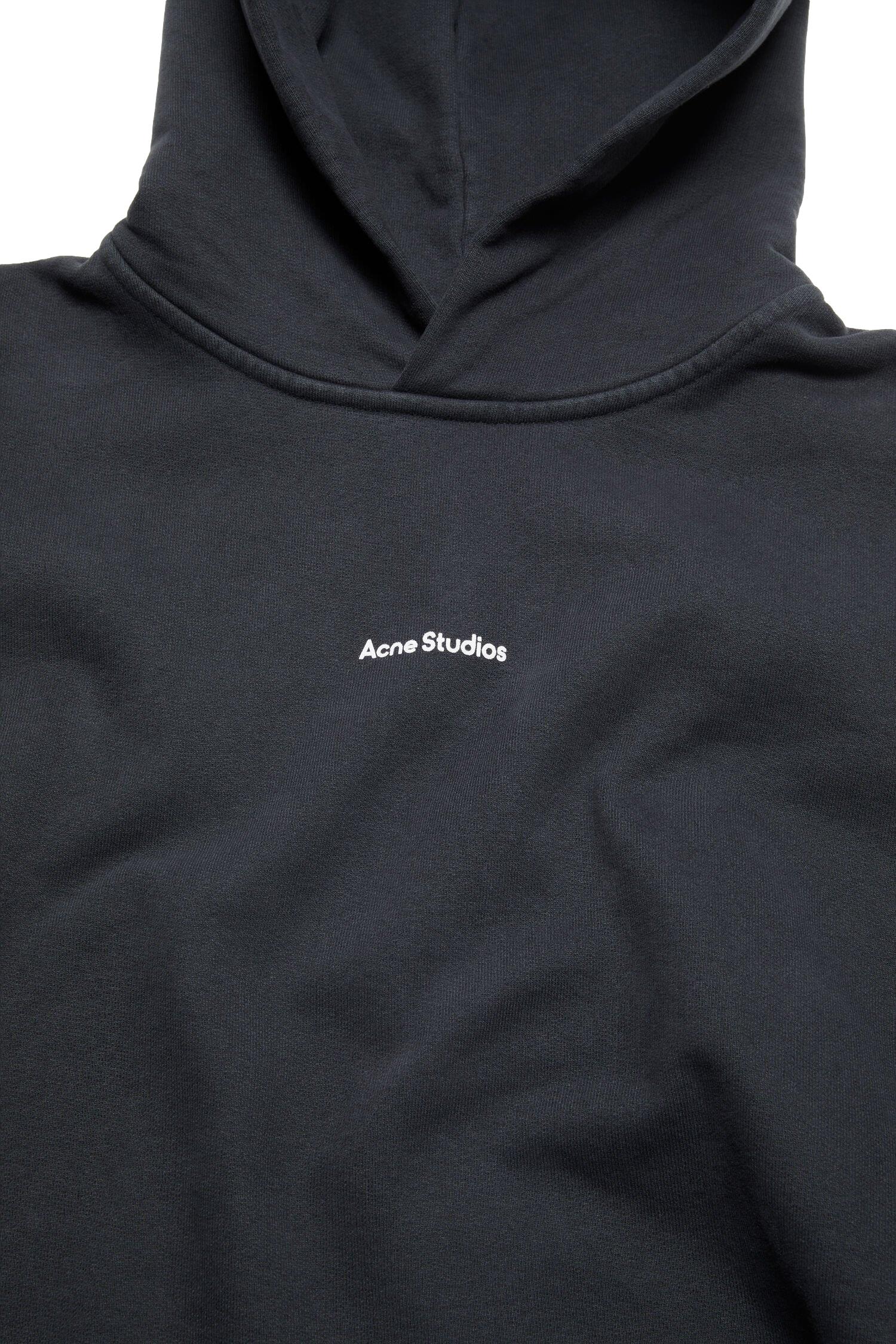 Acne Logo hooded sweatshirt Hettegenser Sort - modostore.no