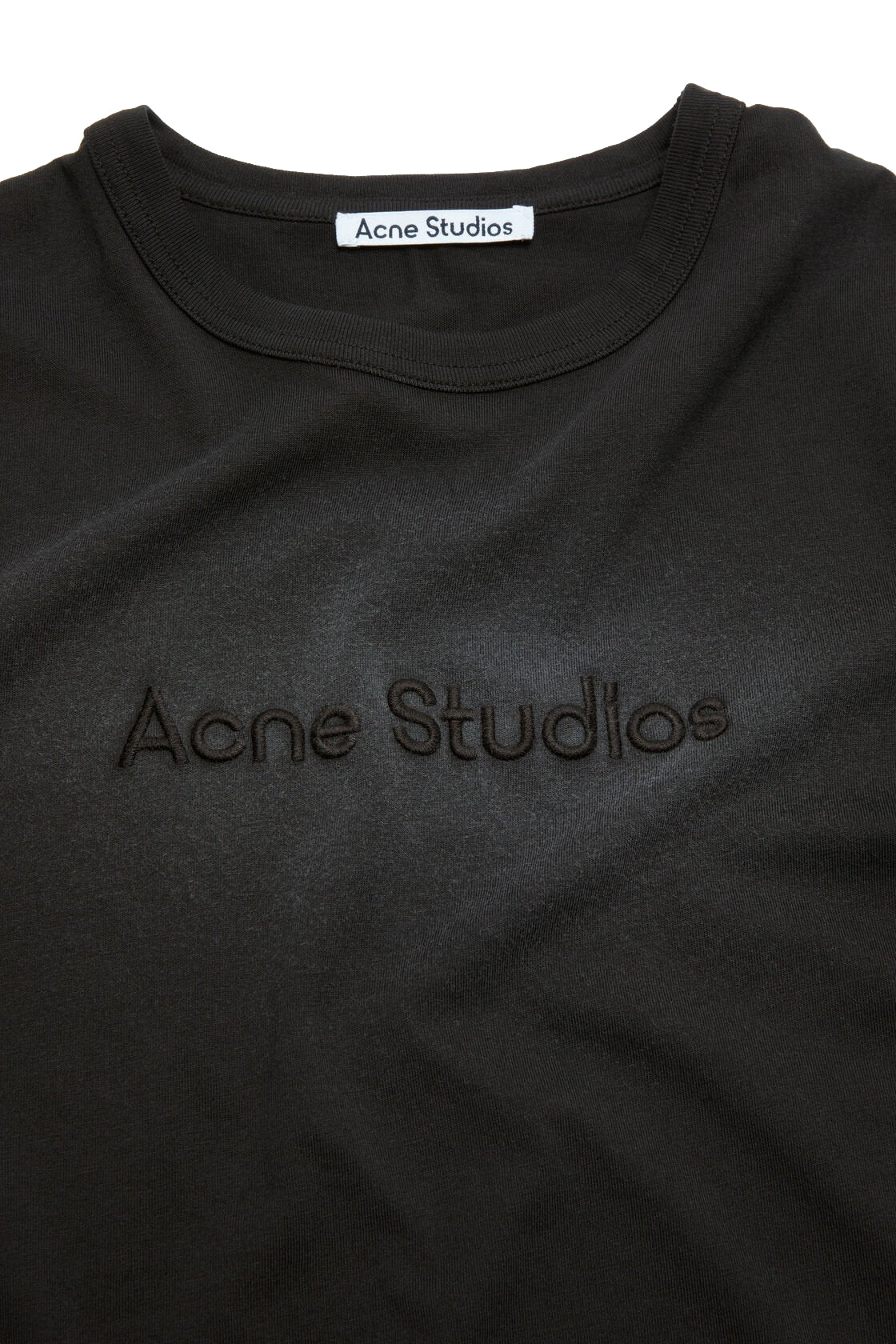 Acne Logo T-shirt - Fitted Fit T-shirt Mørkegrå - modostore.no