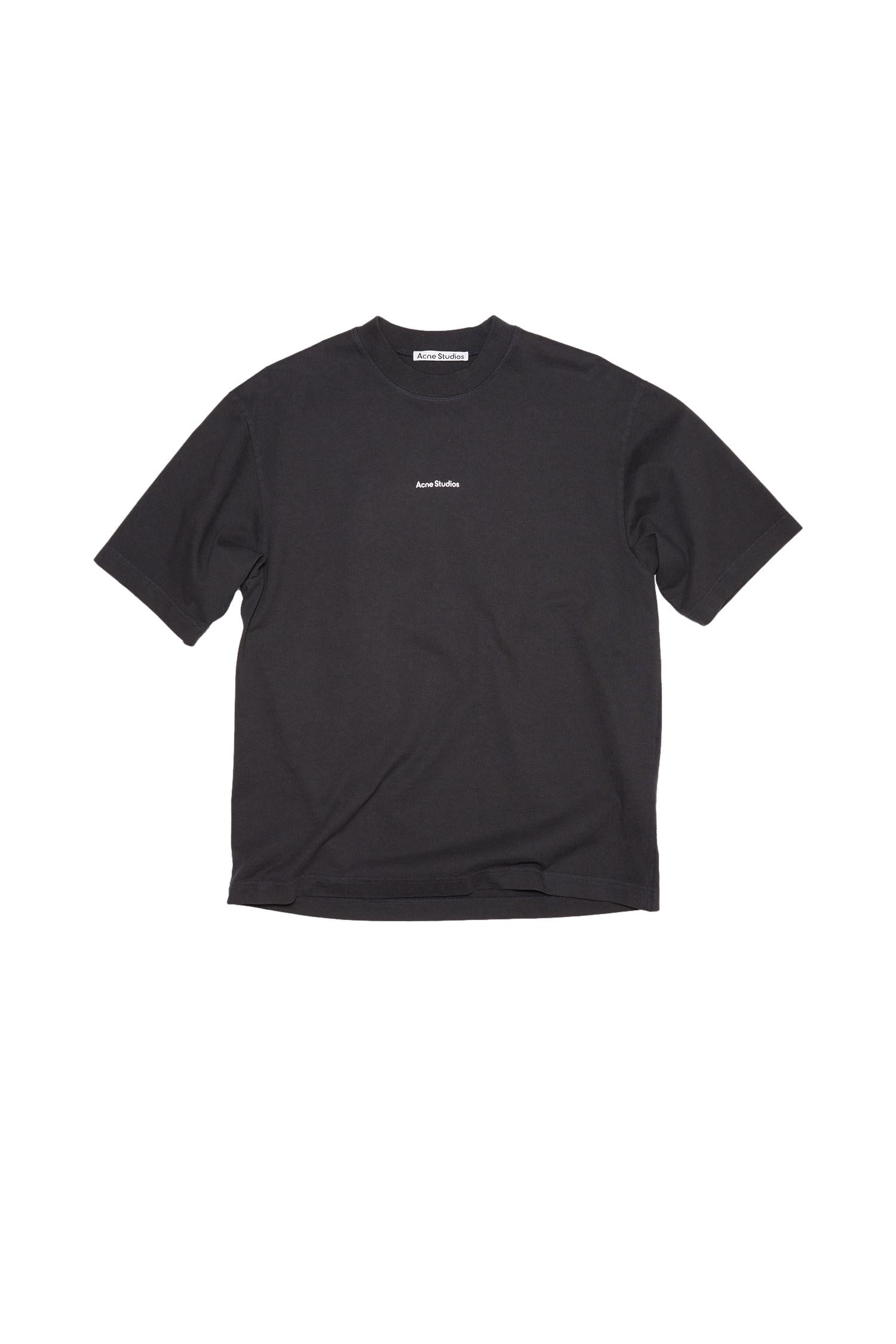 Acne Logo T-shirt T-shirt Sort - modostore.no