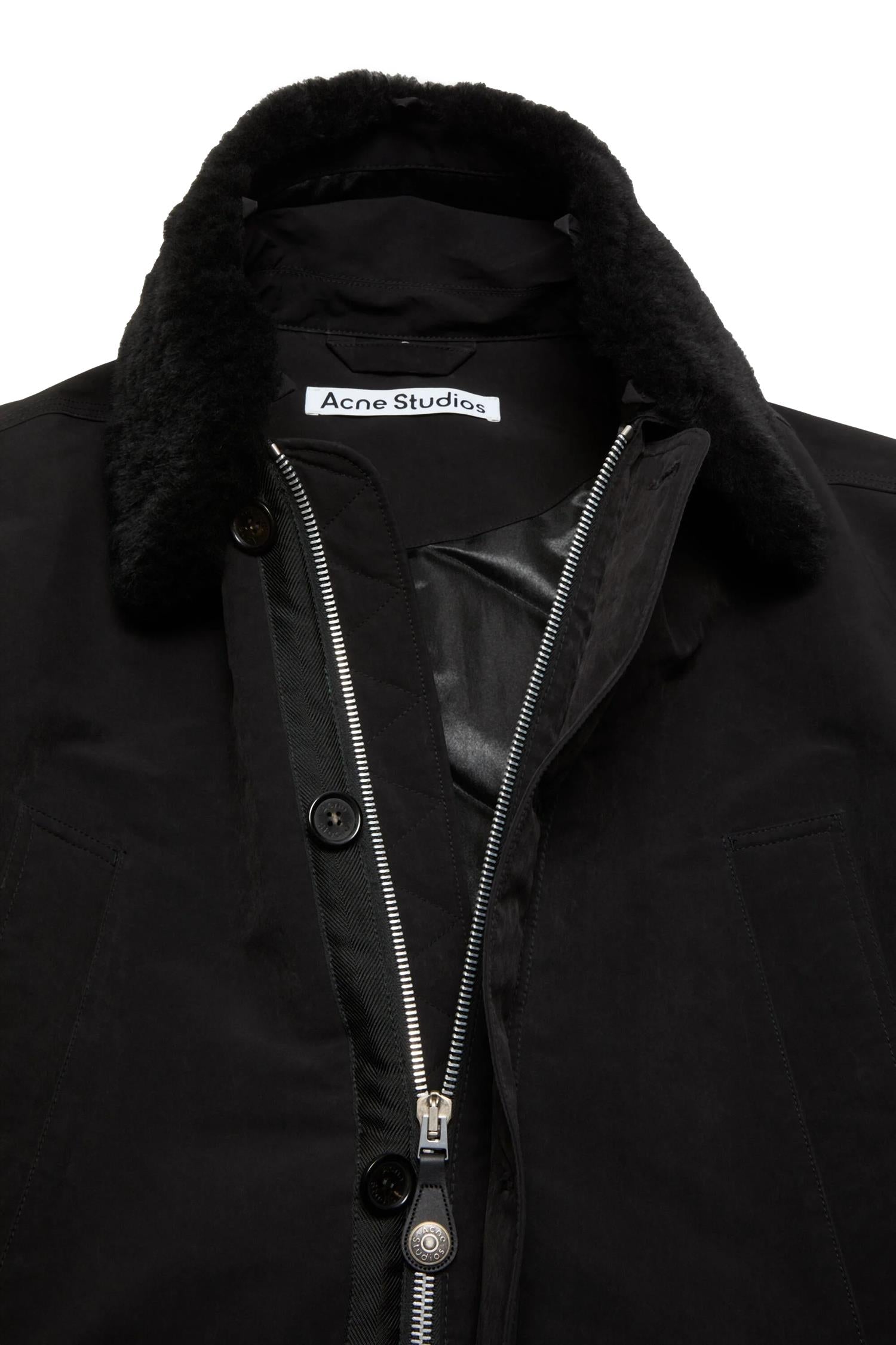 Acne Nylon Jacket Jakke Sort - modostore.no