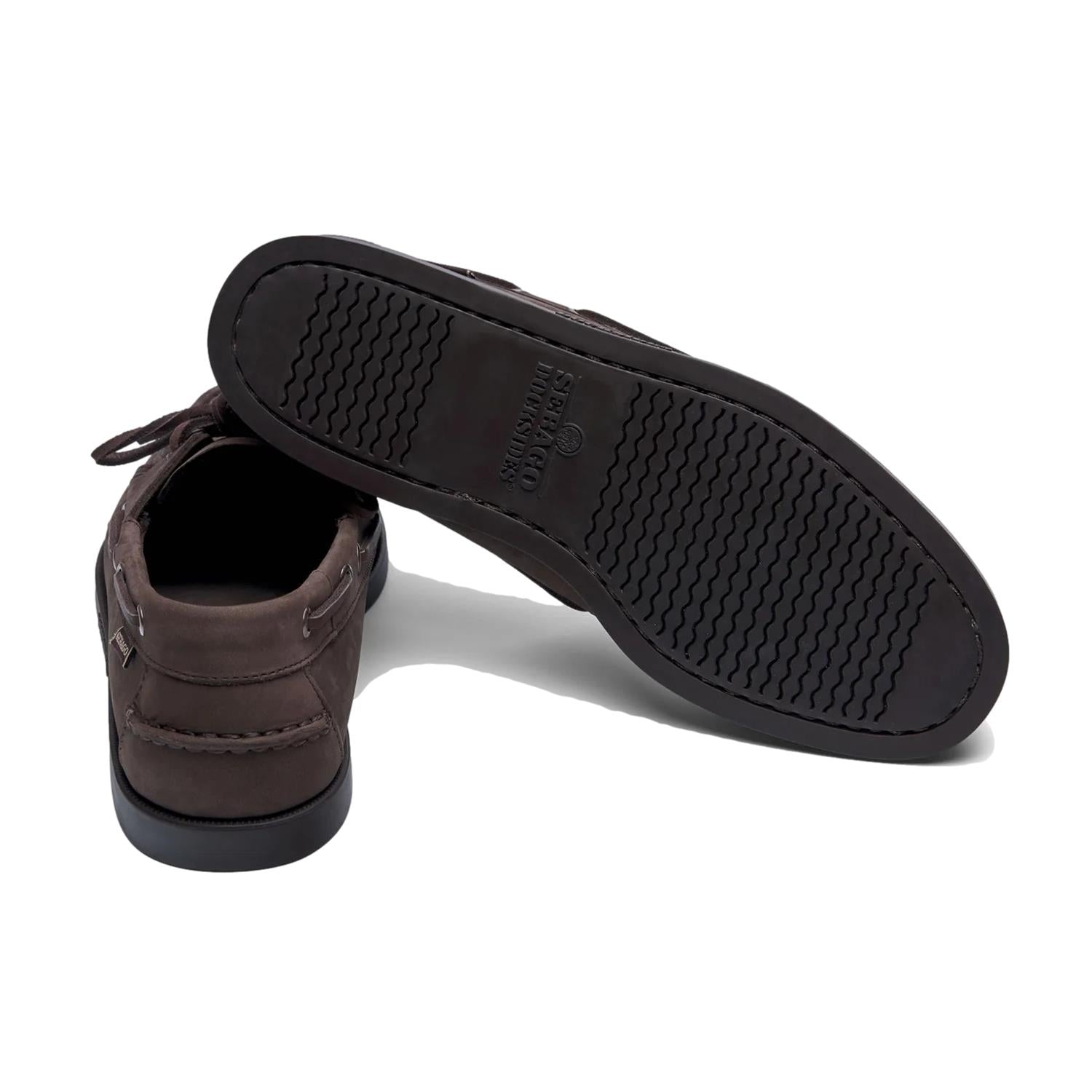 Sebago Docksides Portland Nubuck Total Brown Chocolate Sko Brun - modostore.no