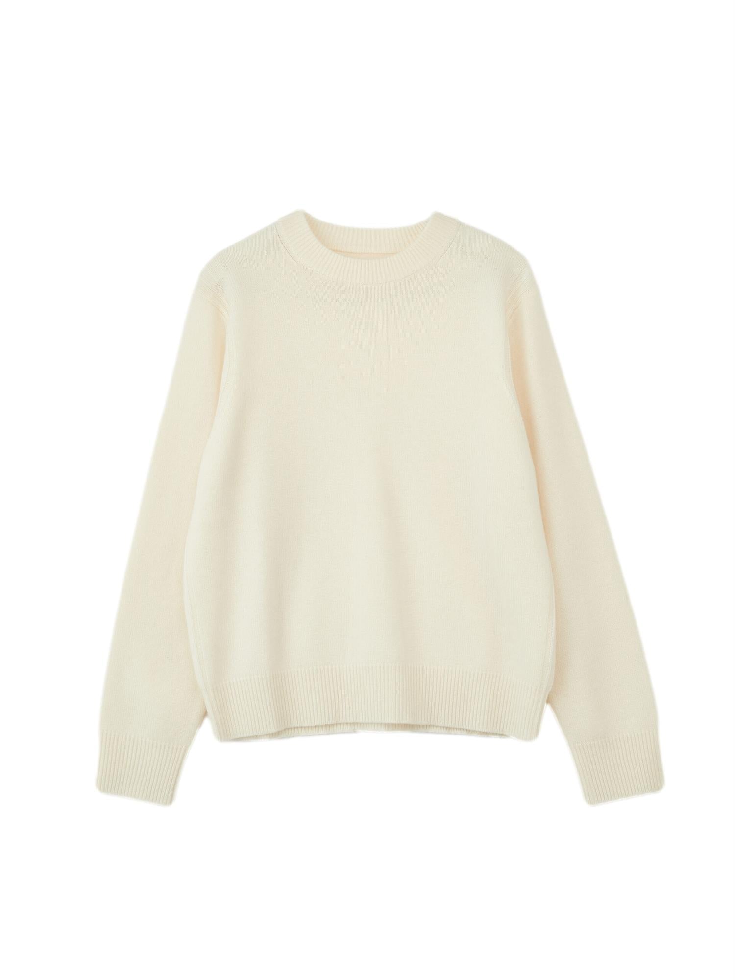 Julie Josephine Classic Roundneck Sweater Genser Hvit - modostore.no