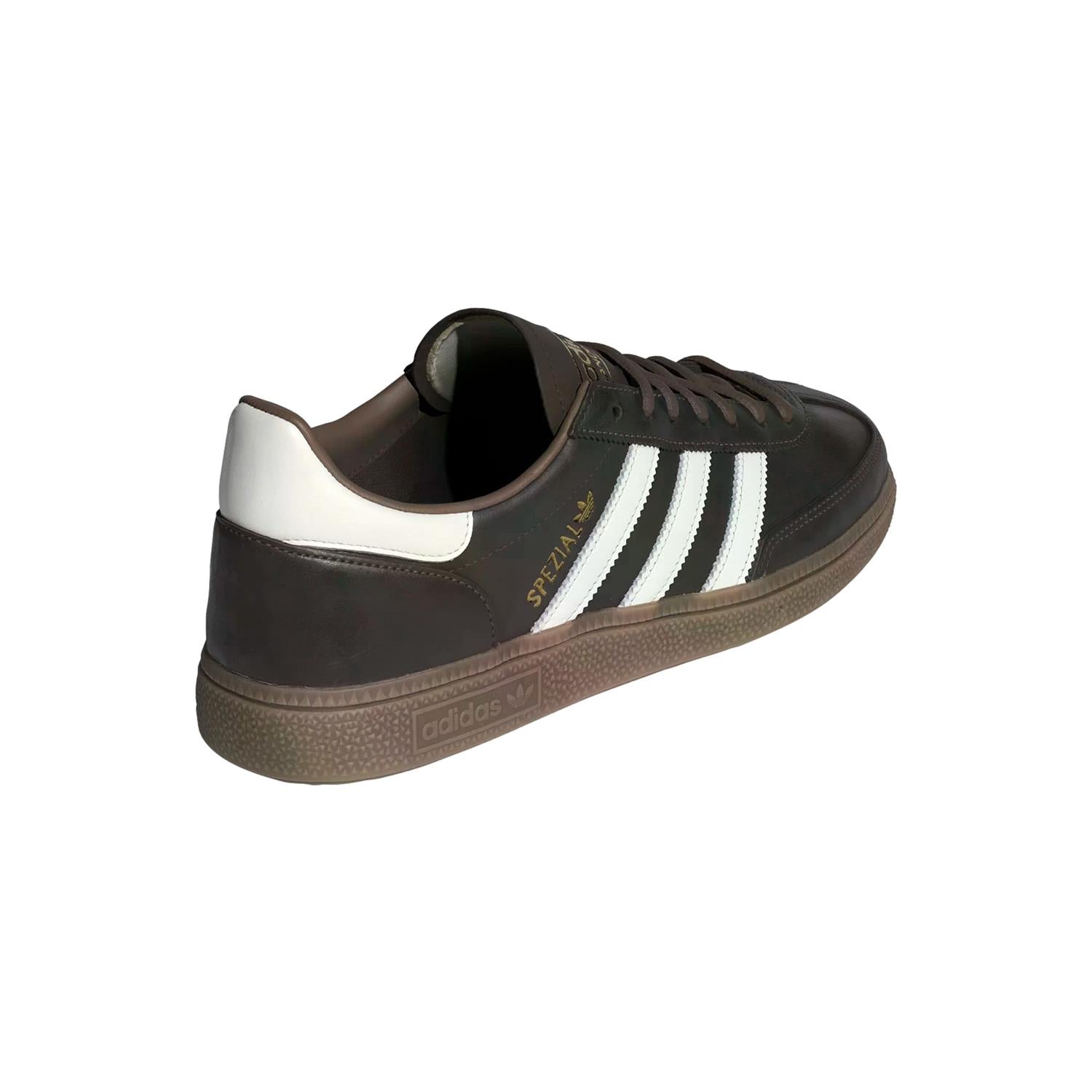Adidas Handball Spezial Sko i mørkebrun, meneskelig design og komfort, for håndballspillere.