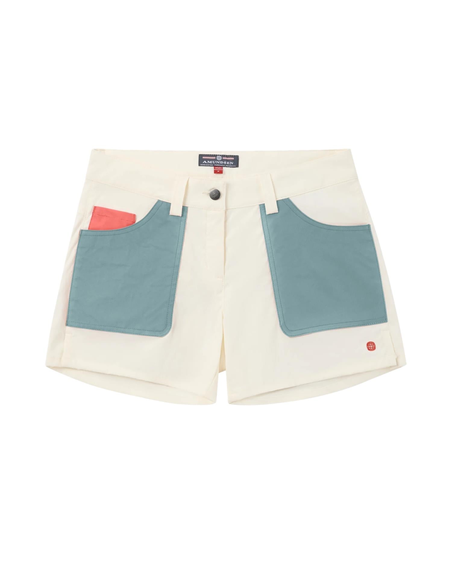 Amundsen 5incher Field Shorts Womens Shorts Hvit Og Turkis - modostore.no