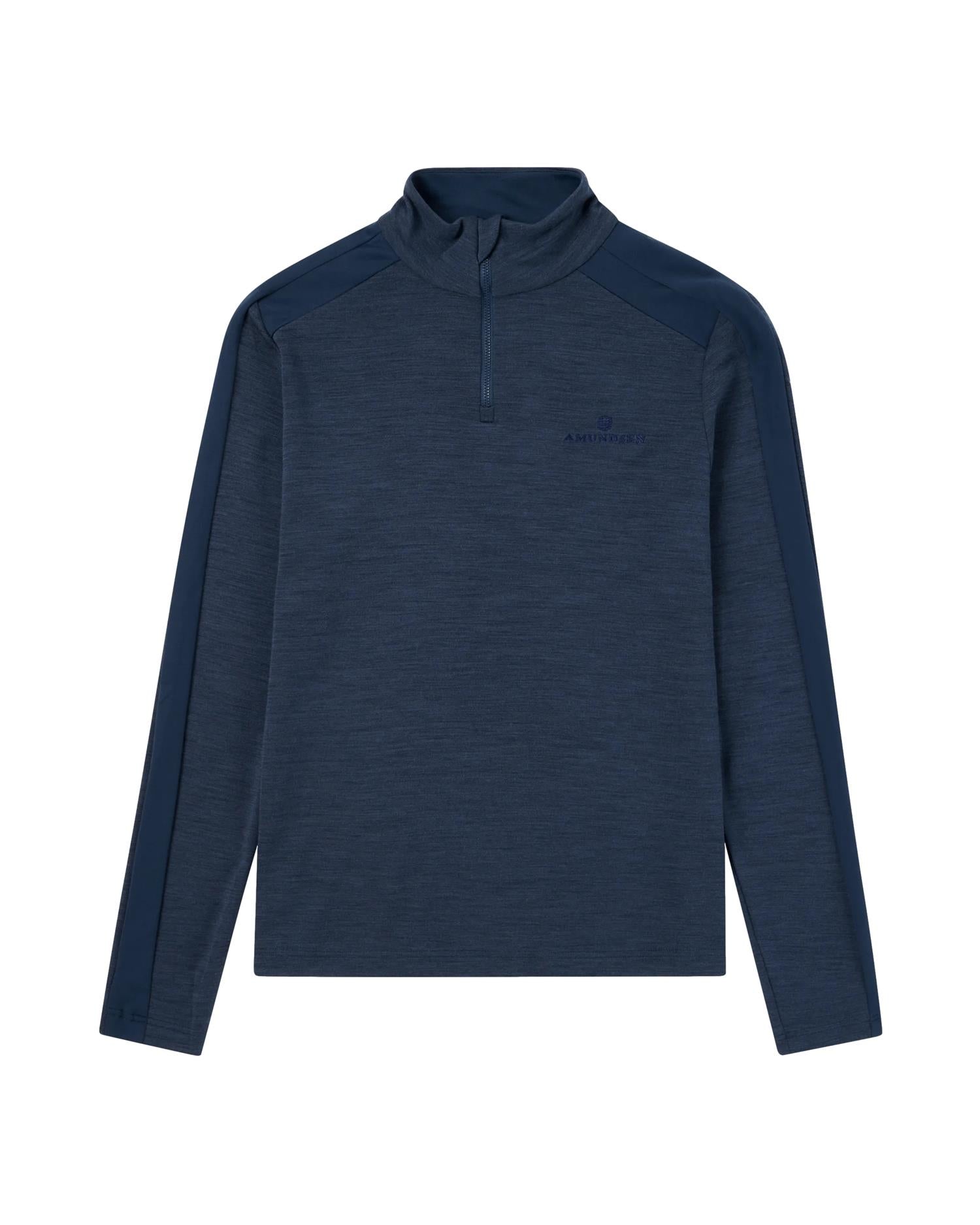 Amundsen 5Mila Half Zip Monochrome Womens Genser Navy - modostore.no