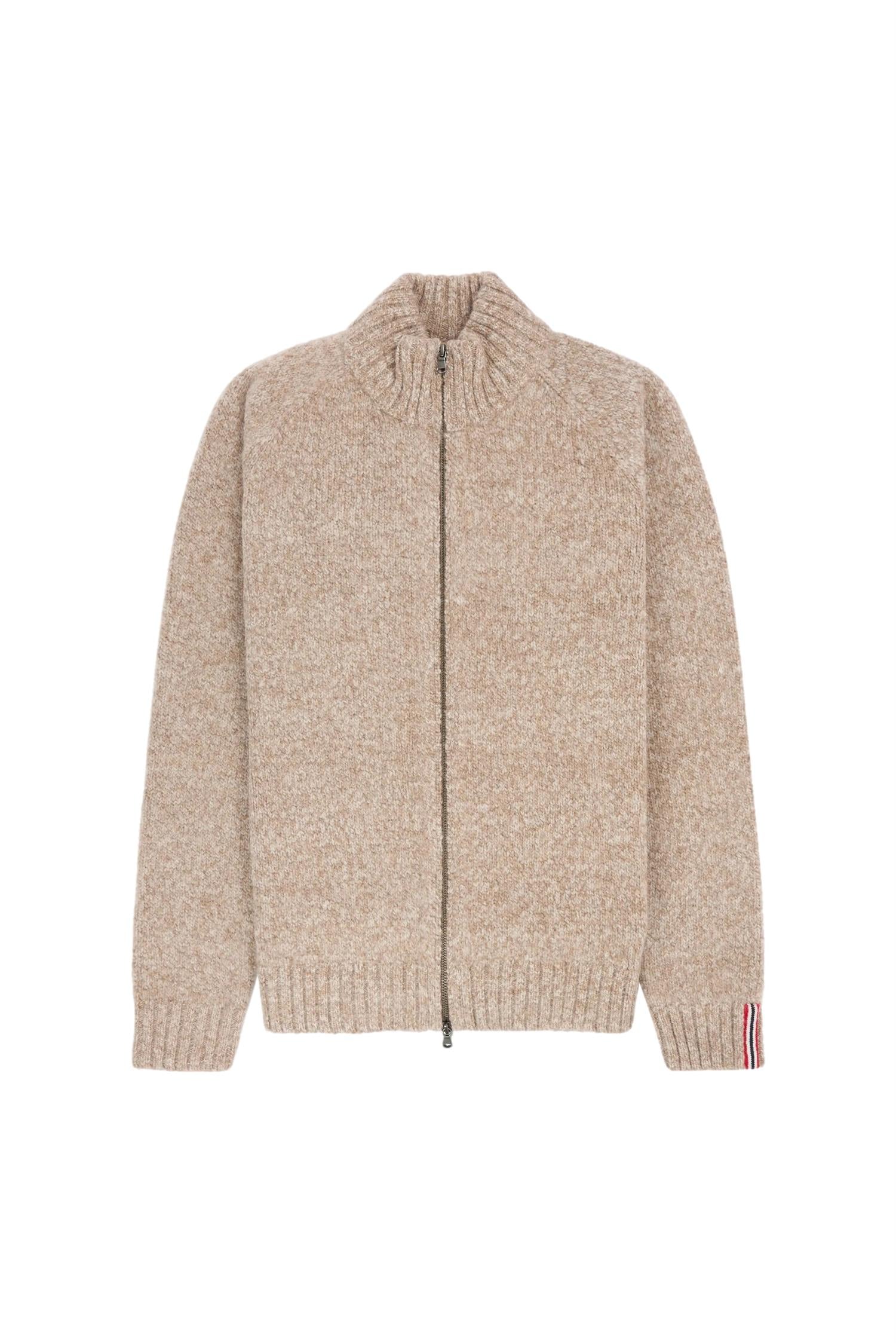 Amundsen Alpe Full-Zip Mens Genser Beige Mønster - modostore.no