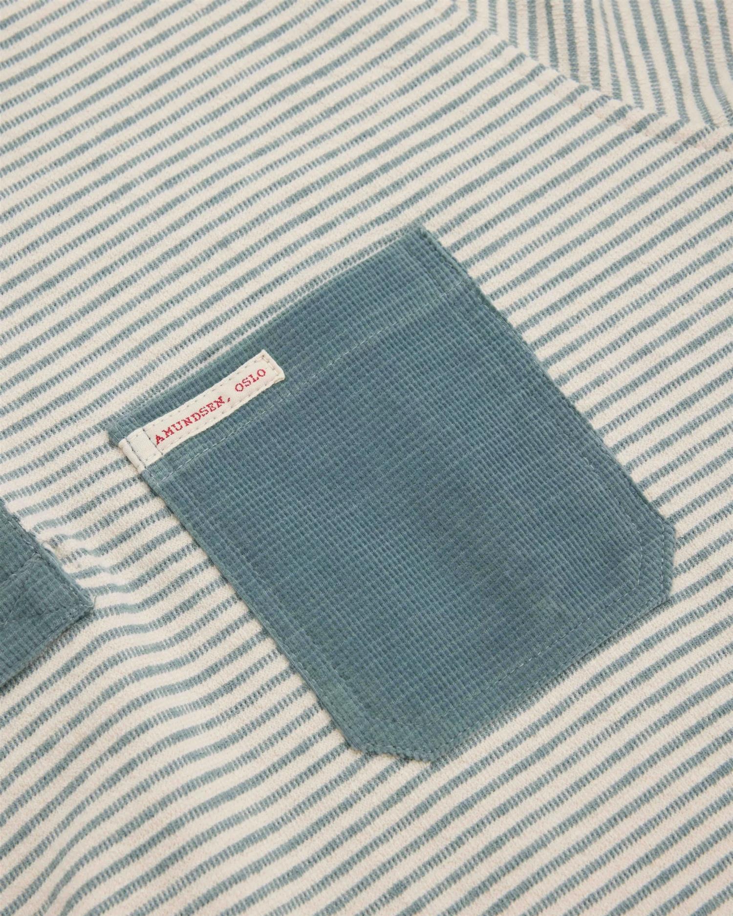 Amundsen Chukka Sweater Mens Genser Hvit Og Turkis - modostore.no