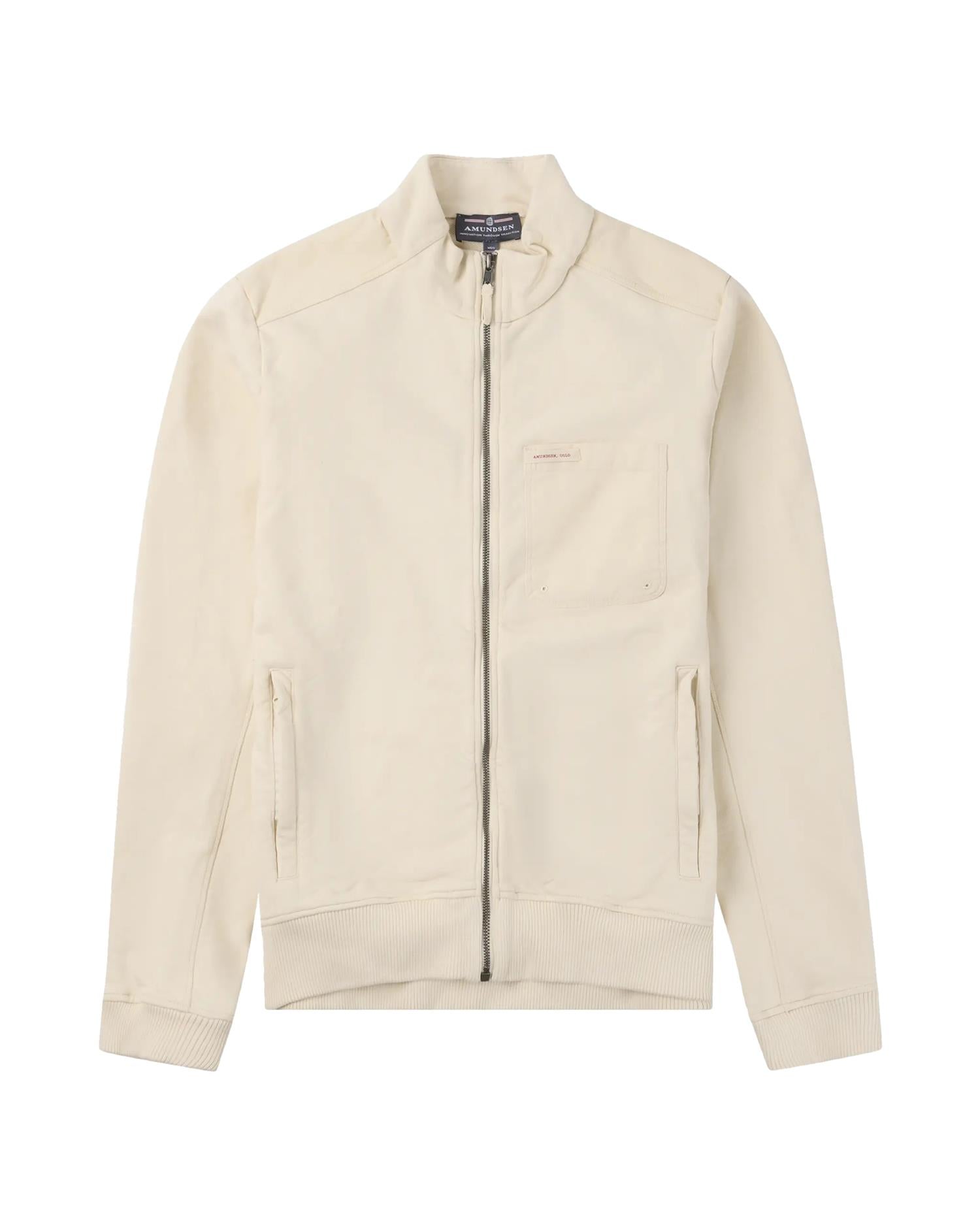 Amundsen Ditch-Hiker Track Jacket Mens Genser Beige - modostore.no