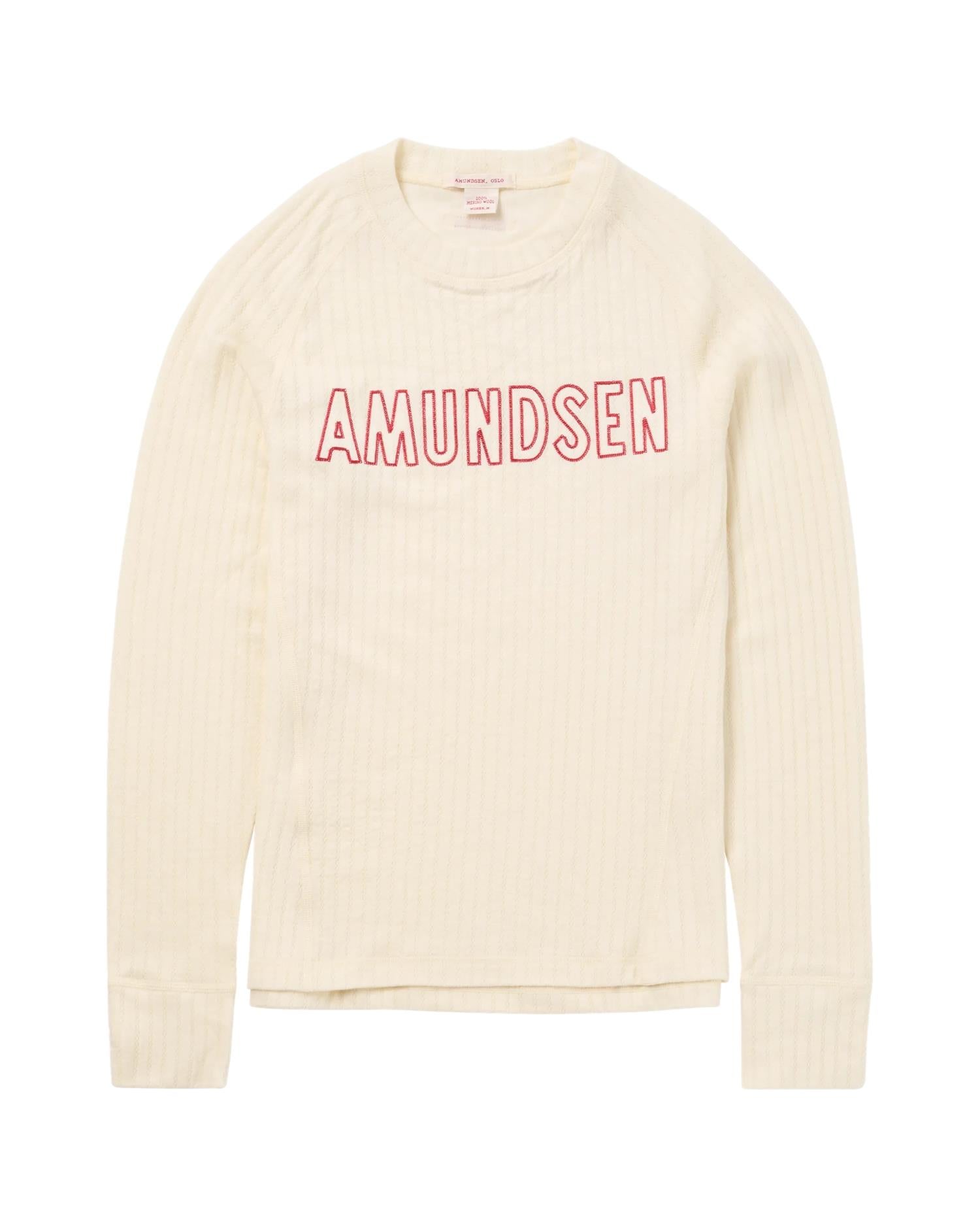 Amundsen Hero's Hide Crew Neck Womens Ullundertøy Off-White - modostore.no