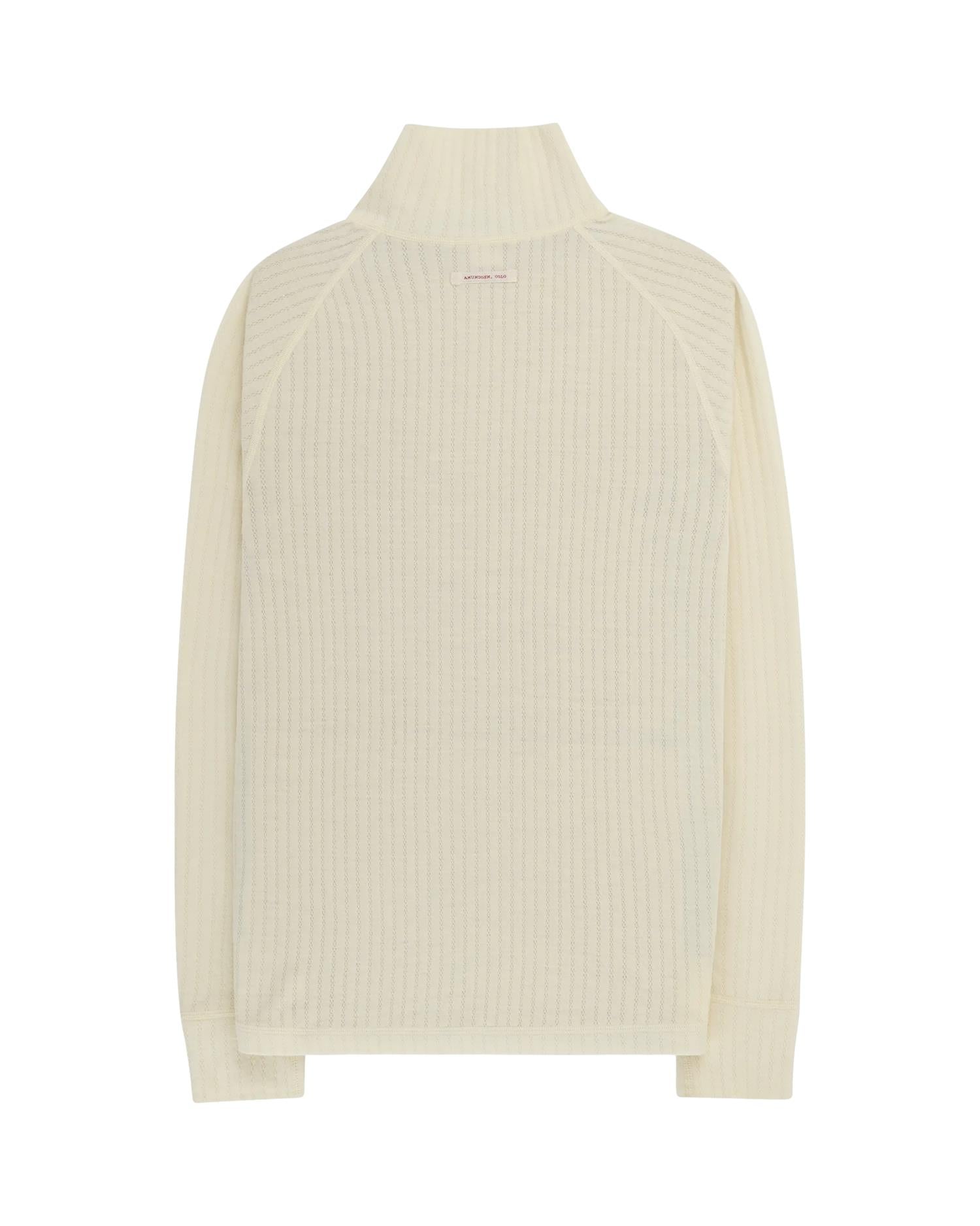 Amundsen Hero's Hide Half Zip Mens Ullundertøy Off-White - modostore.no