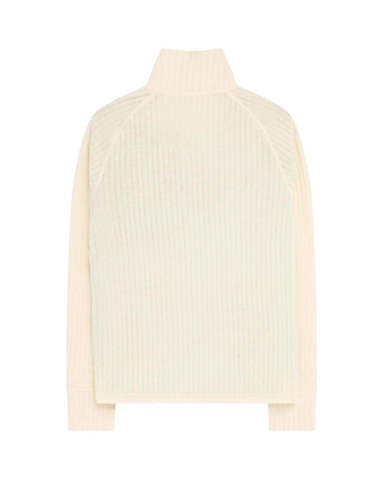 Amundsen Hero's hide Half Zip Womens Ullundertøy Off-White - modostore.no