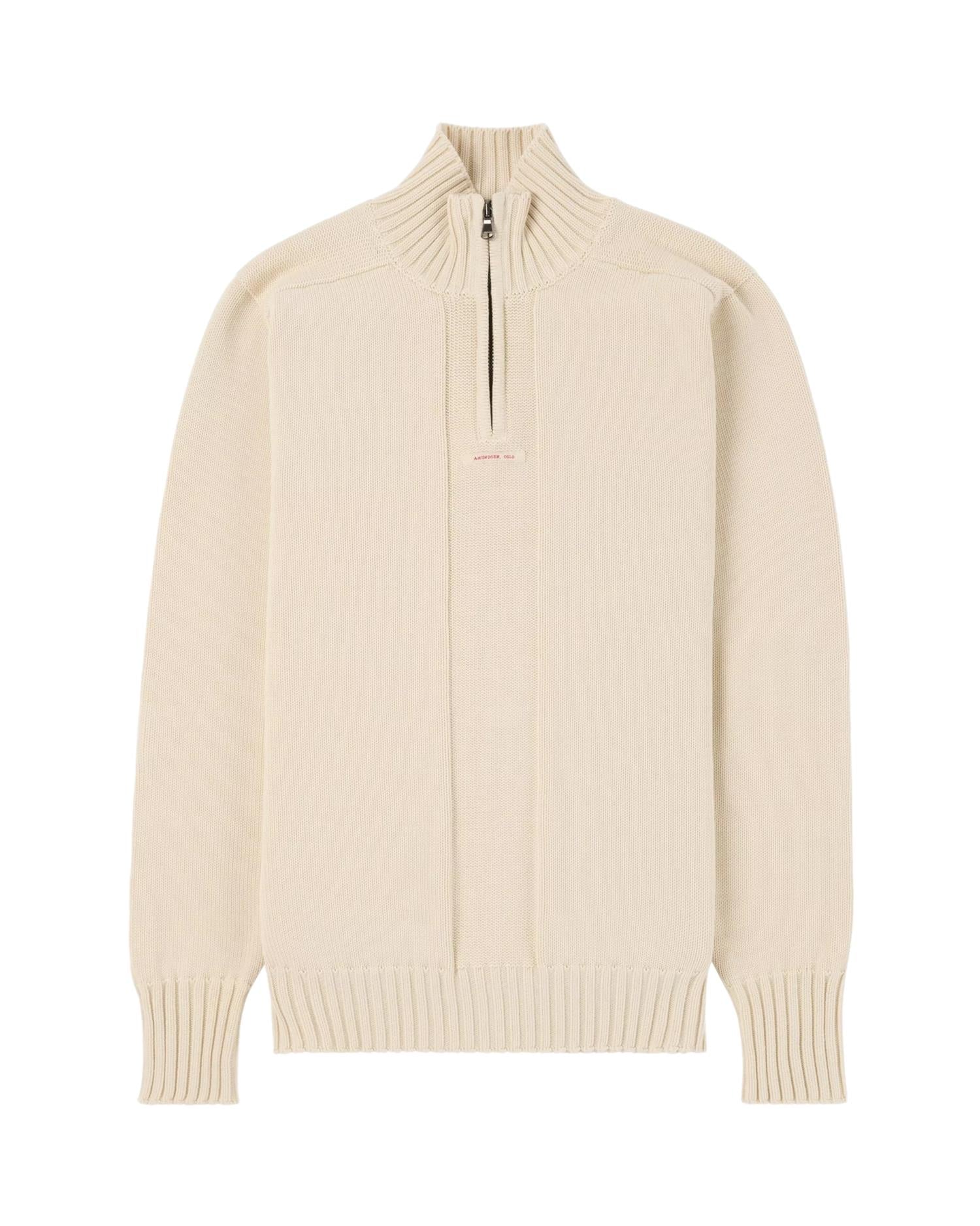 Amundsen Lascar Half Zip Womens Genser Ecru - modostore.no
