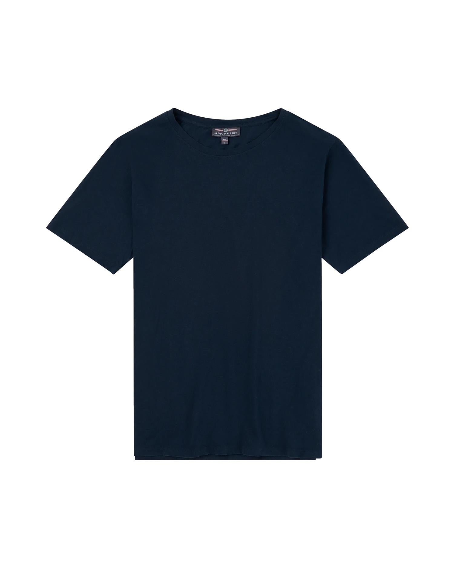 Amundsen Linen Tee Mens T-shirt Mørkeblå - modostore.no
