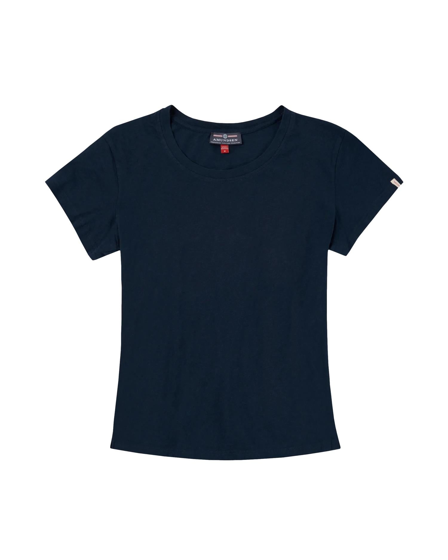 Amundsen Linen Tee Womens T-shirt Mørkeblå - modostore.no