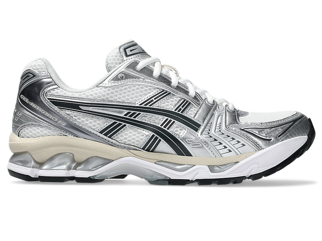 Asics GEL- KAYANO 14 White/Graphite Grey Sko Hvit Og Sølv - modostore.no