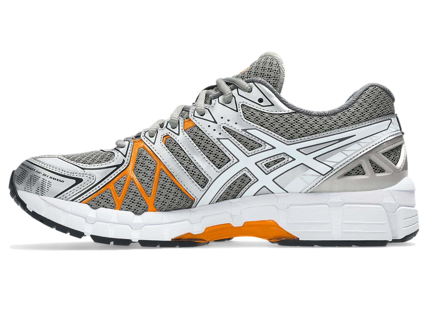 Asics Gel-Kayano 20 Clay Grey/White Sko Grå Og Oransje - modostore.no