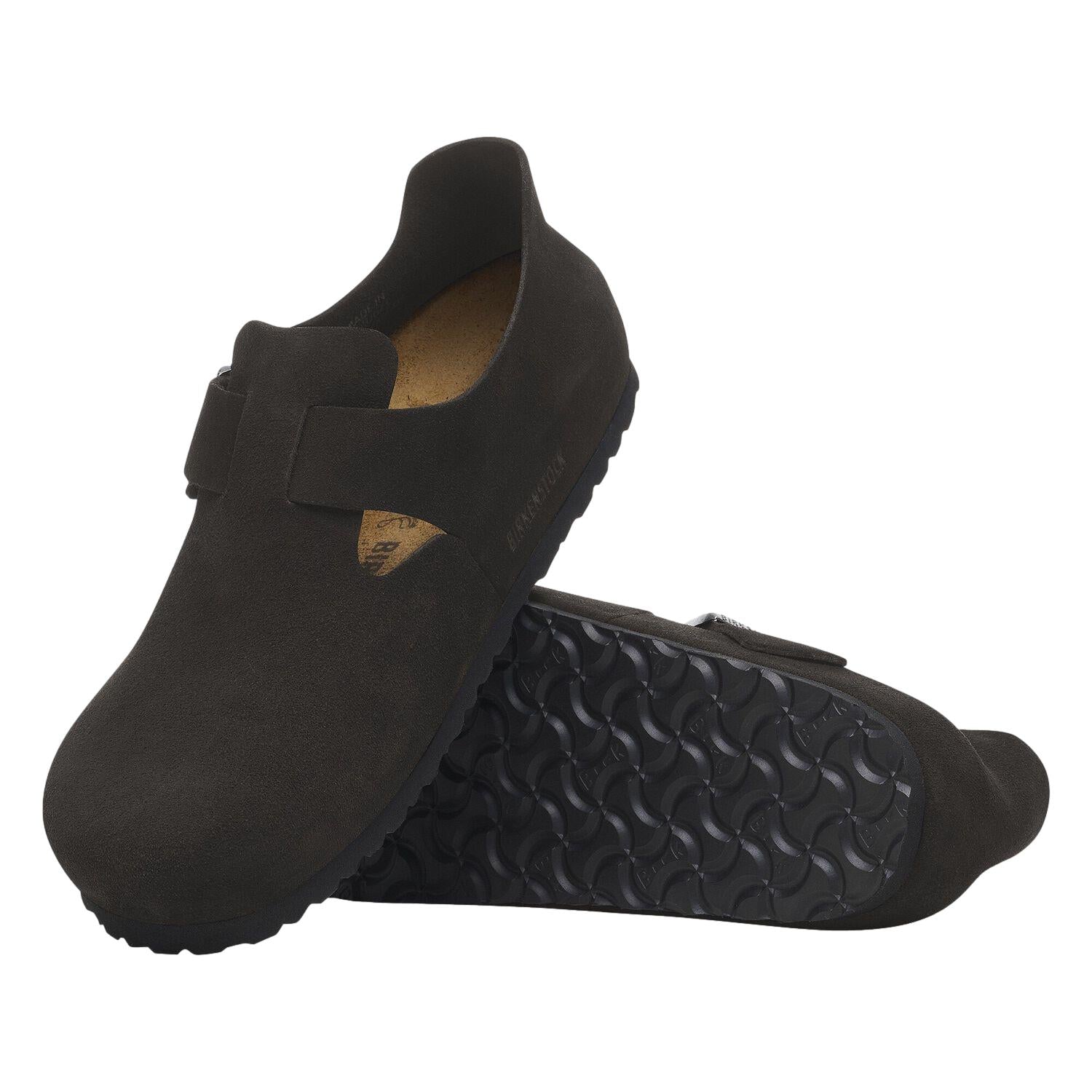 Birkenstock London Suede Regular Black Sko Sort - modostore.no