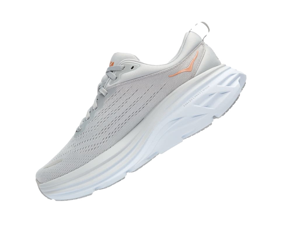 HOKA W Bondi 8 Sko Hvit Og Oransje - modostore.no