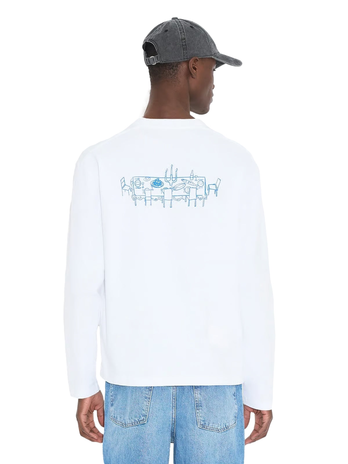 Holzweiler Ranger Table LS Genser Hvit Og Blå - modostore.no