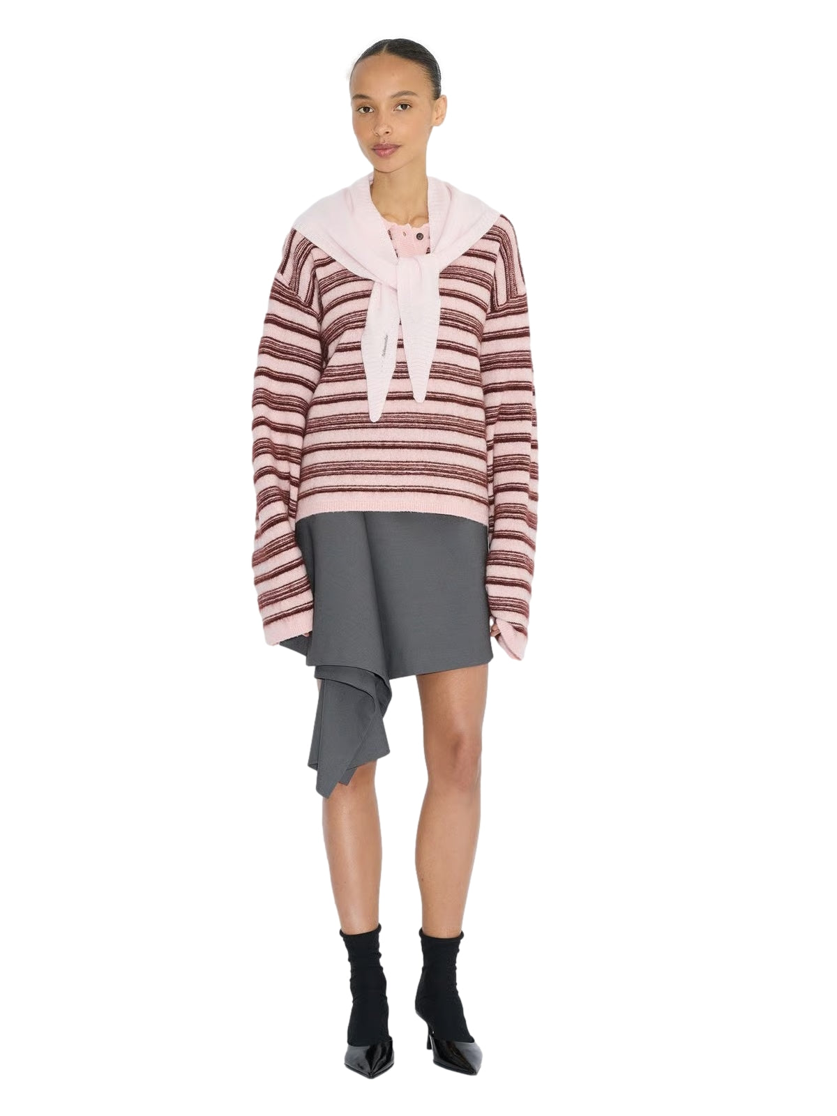 Holzweiler Cashmere Triangle Scarf Skjerf Lyserosa