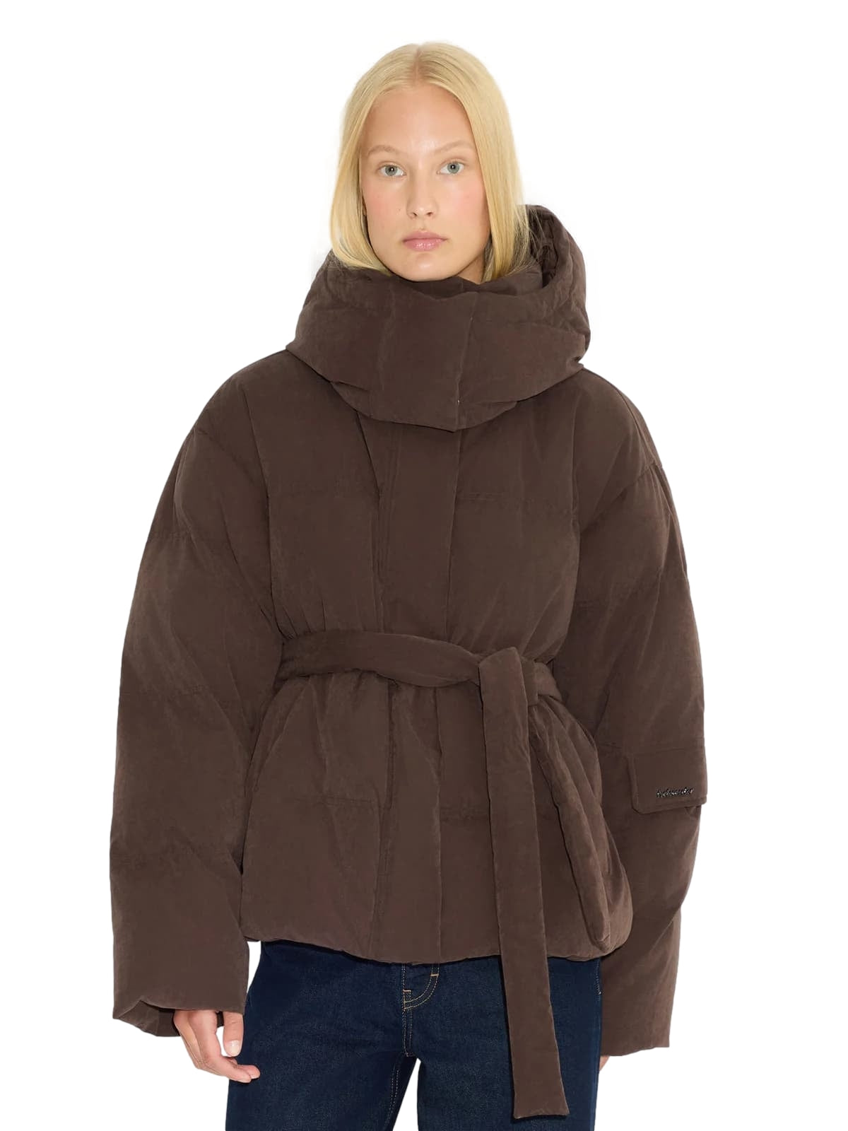 Holzweiler Steilia Brushed Down Jkt Brown Jakke Mørkebrun