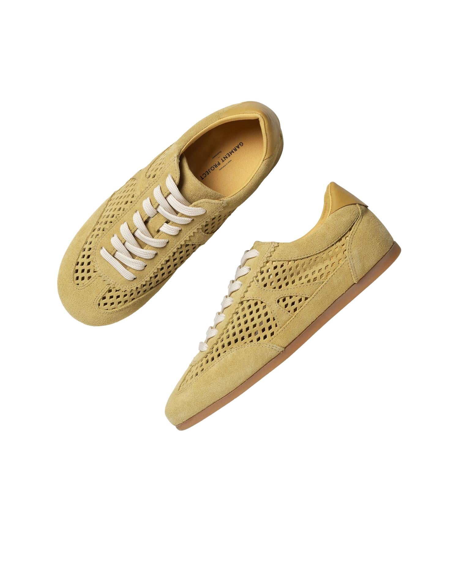 Garment Project Bea - Honey Perforated Suede Sko Sennepsgul