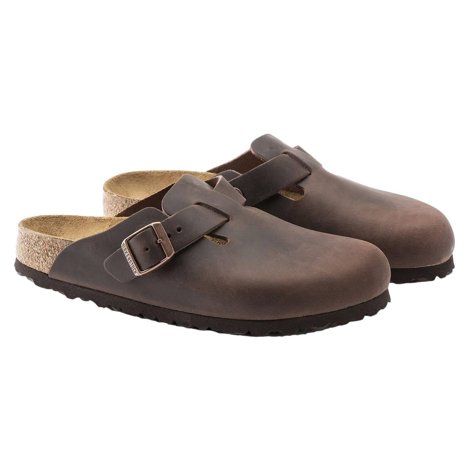 Birkenstock Boston Natural Leather Narrow Oiled Habana Sko Mørkebrun - modostore.no